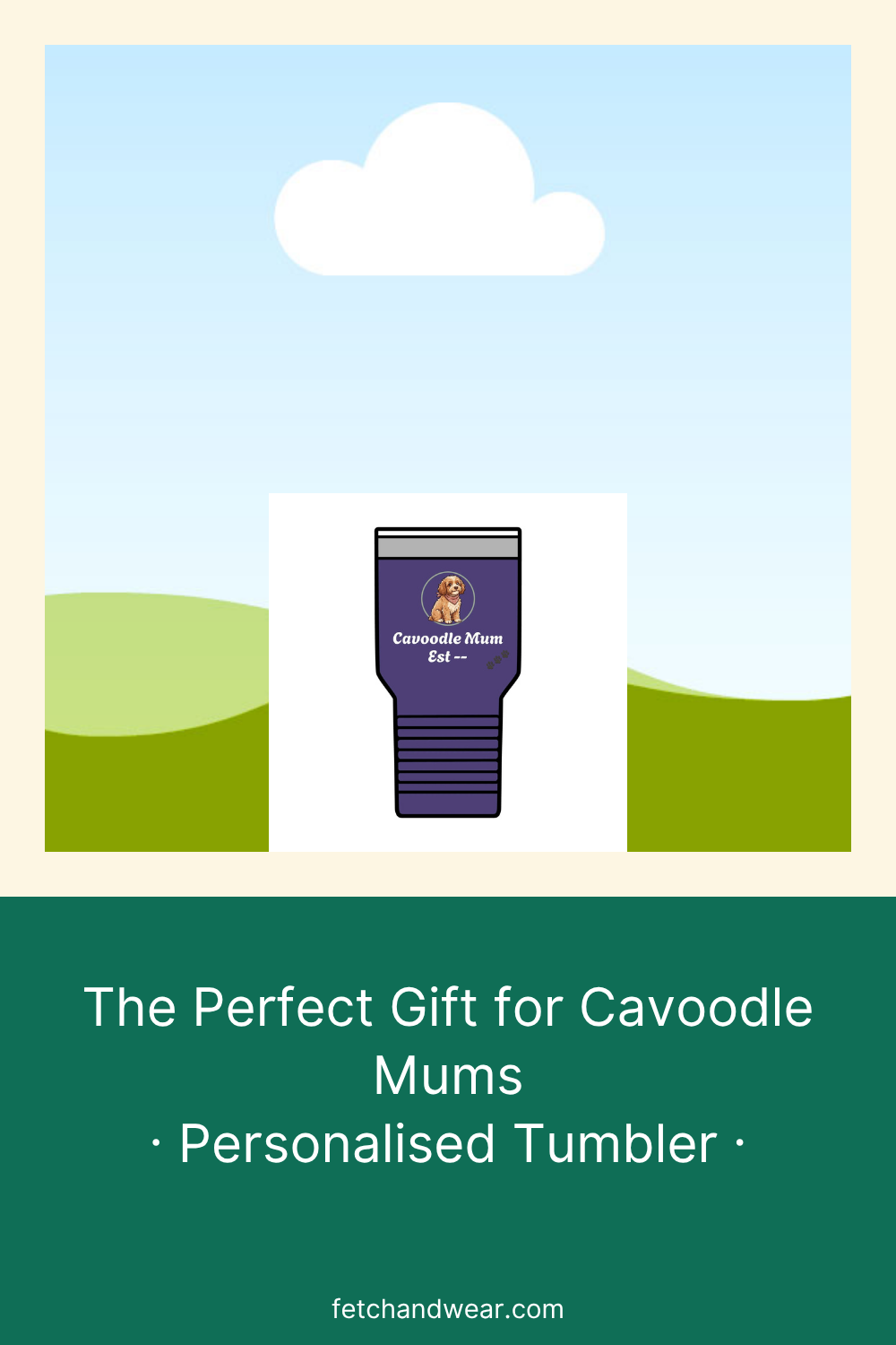 Cavoodle Mum Tumbler · Insulated 30oz Travel Cup · Cavoodle Gift