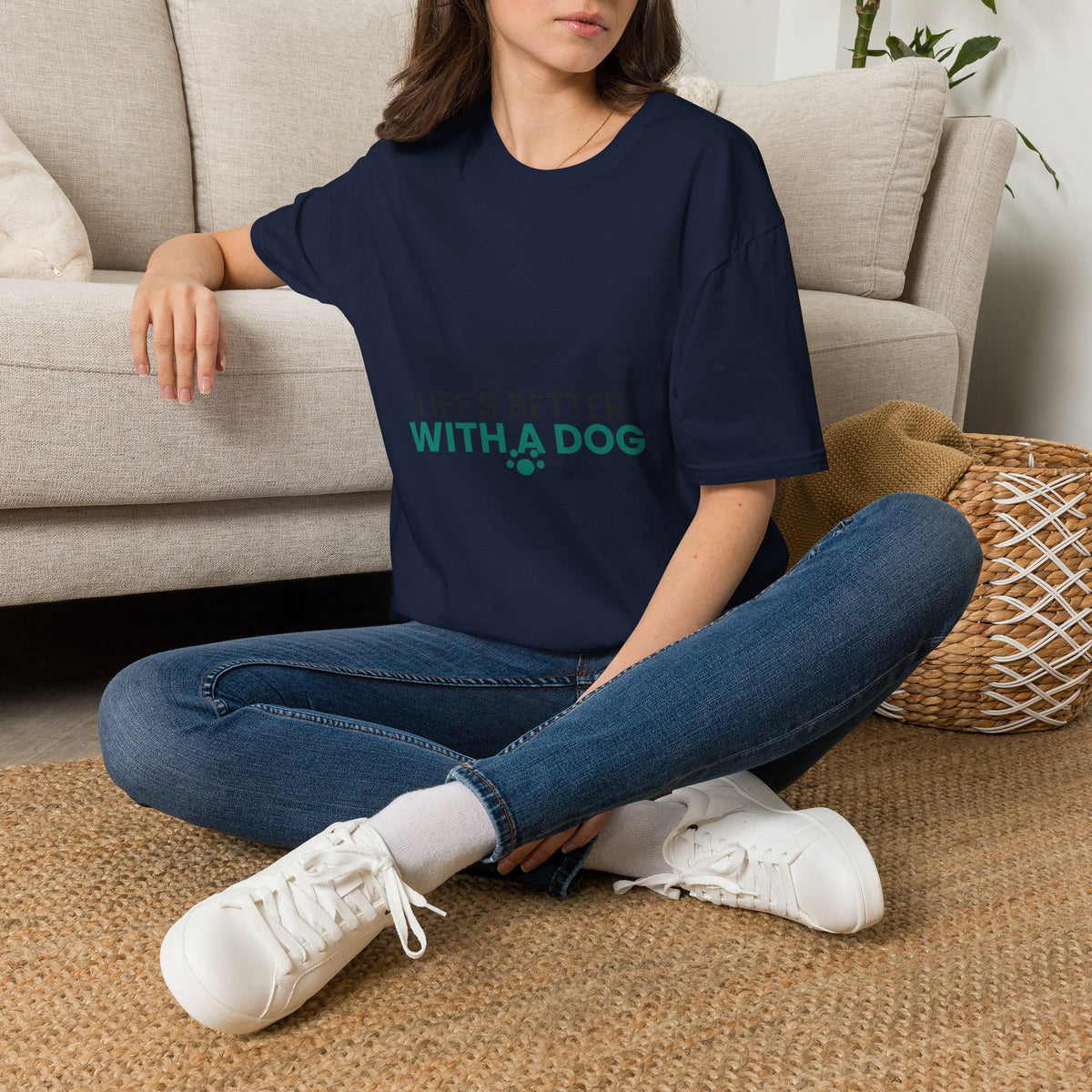 Life's Better With A Dog T-Shirt · Dog Lover Gift · Minimal Dog Owner Tee