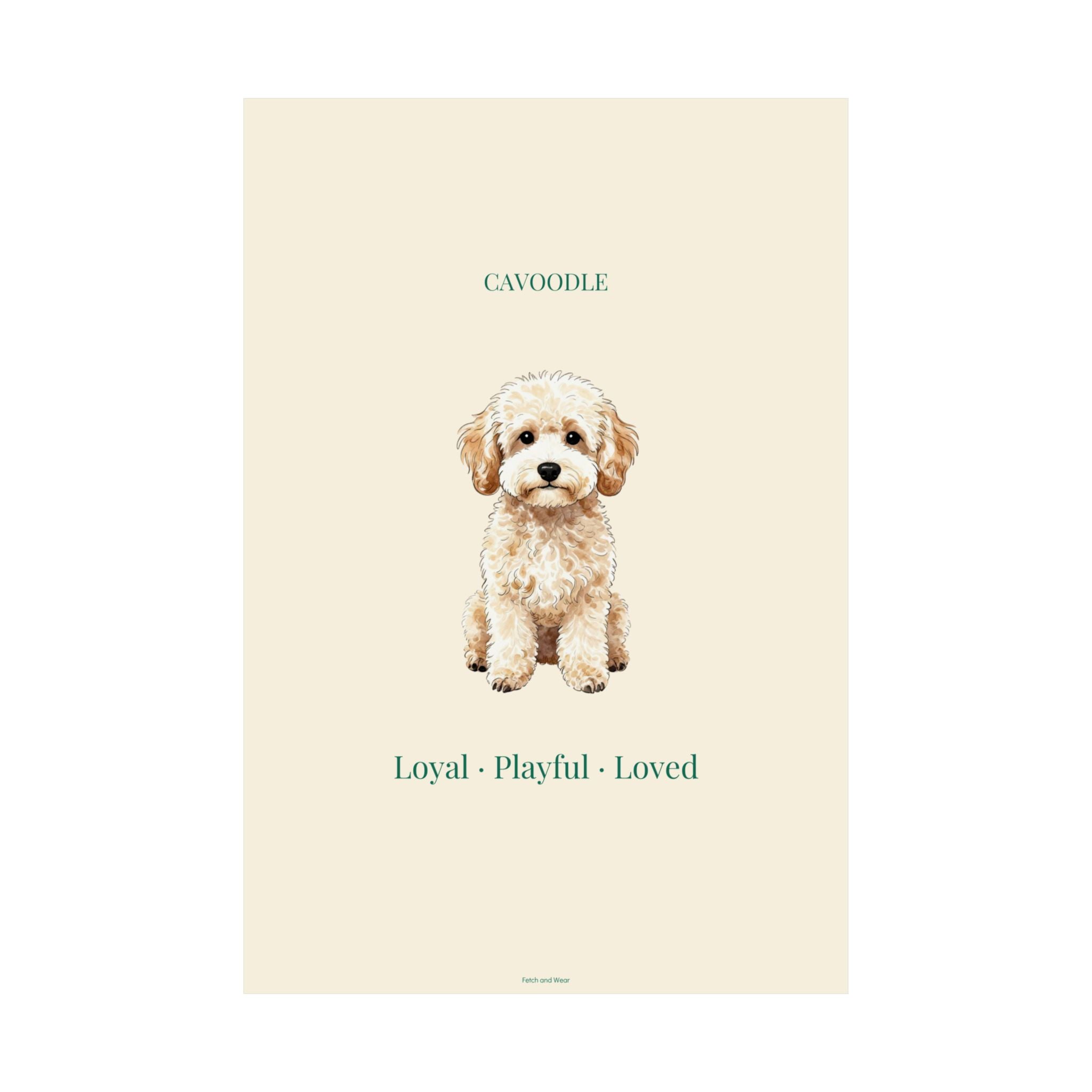 Cavoodle Print · Dog Breed Wall Art · Cavoodle Gift · Matte Poster