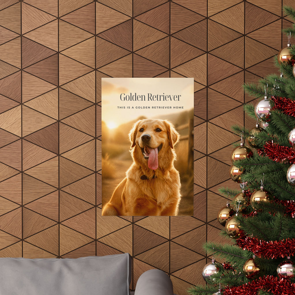 Golden Retriever Print · Dog Breed Wall Art · Golden Retriever Gift · Matte Poster
