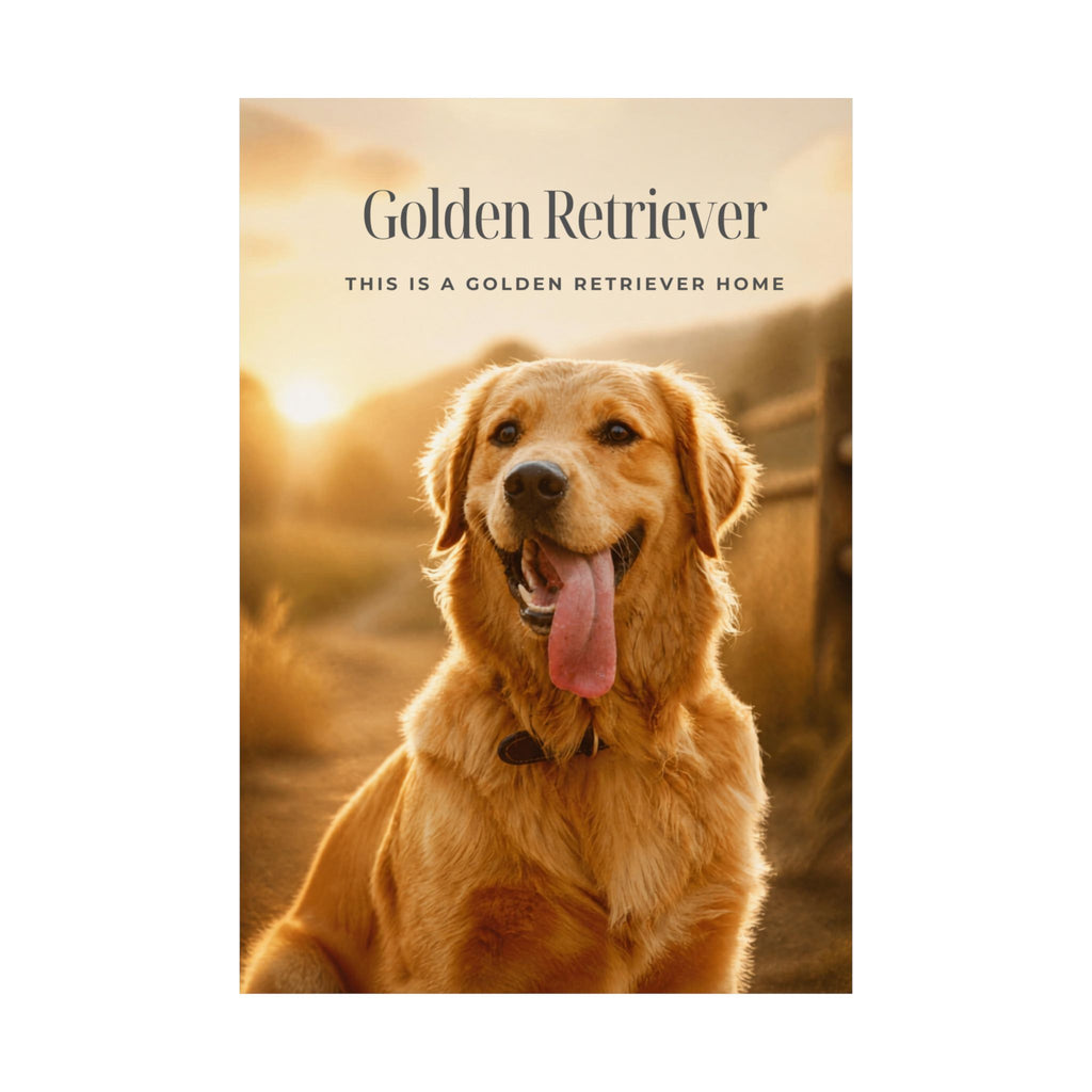 Golden Retriever Print · Dog Breed Wall Art · Golden Retriever Gift · Matte Poster