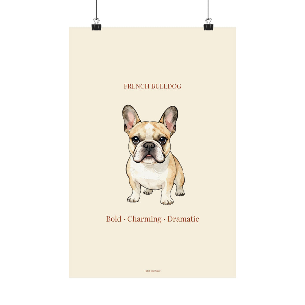 French Bulldog Print · Dog Breed Wall Art · Frenchie Gift · Matte Poster