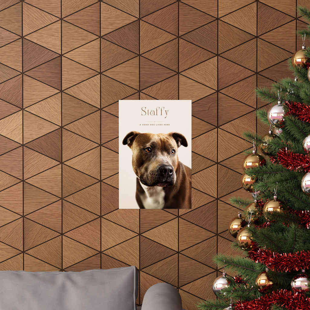 Staffy Print · Dog Breed Wall Art · Staffy Gift · Matte Poster