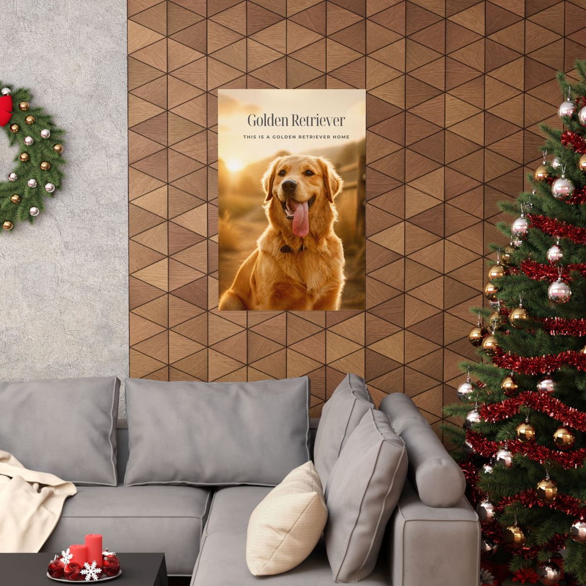 Golden Retriever Print · Dog Breed Wall Art · Golden Retriever Gift · Matte Poster