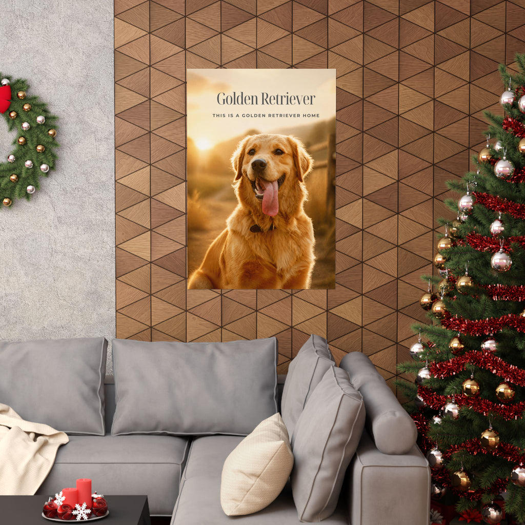 Golden Retriever Print · Dog Breed Wall Art · Golden Retriever Gift · Matte Poster