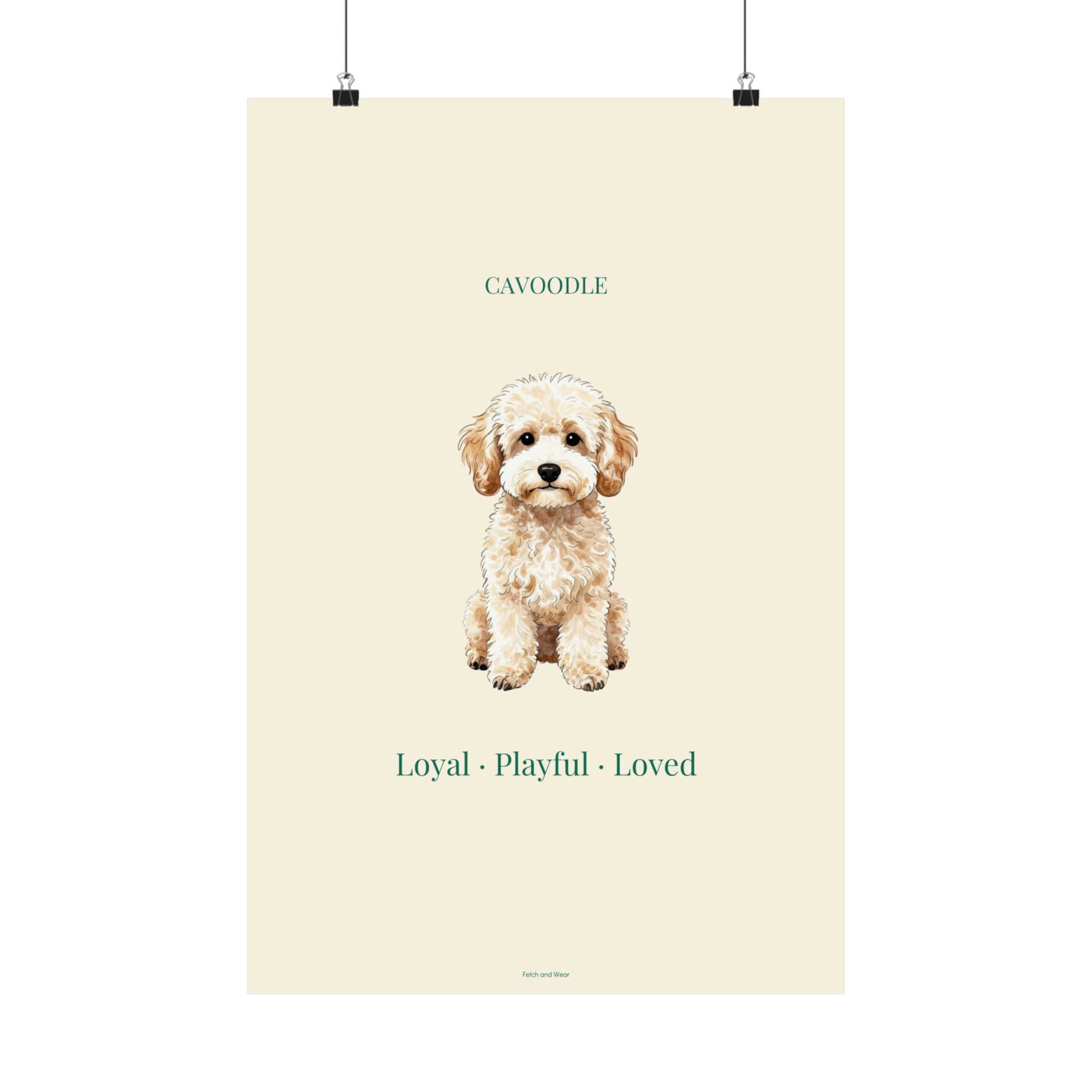 Cavoodle Print · Dog Breed Wall Art · Cavoodle Gift · Matte Poster