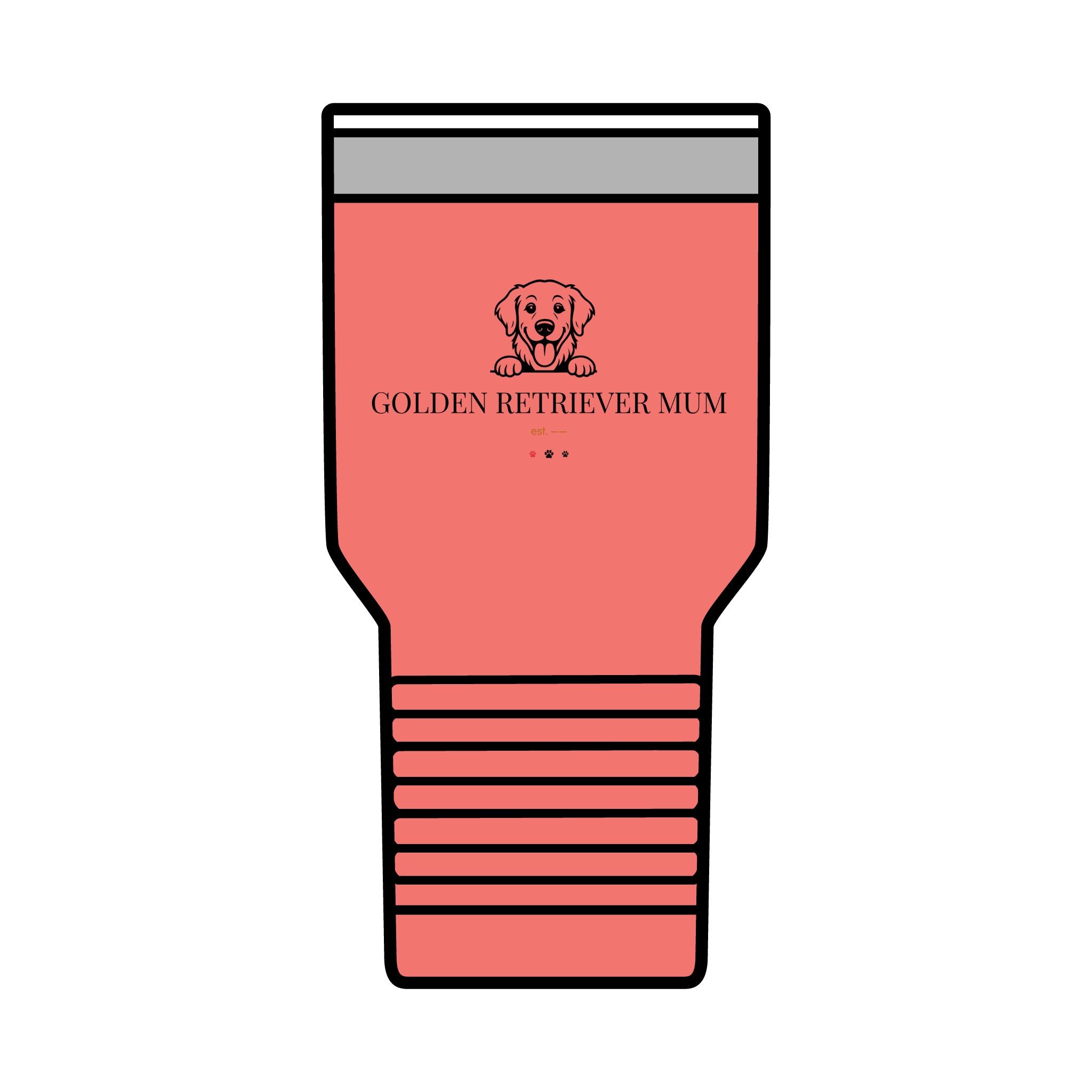 Golden Retriever Mum Tumbler · Insulated 30oz Travel Cup · Golden Retriever Gift