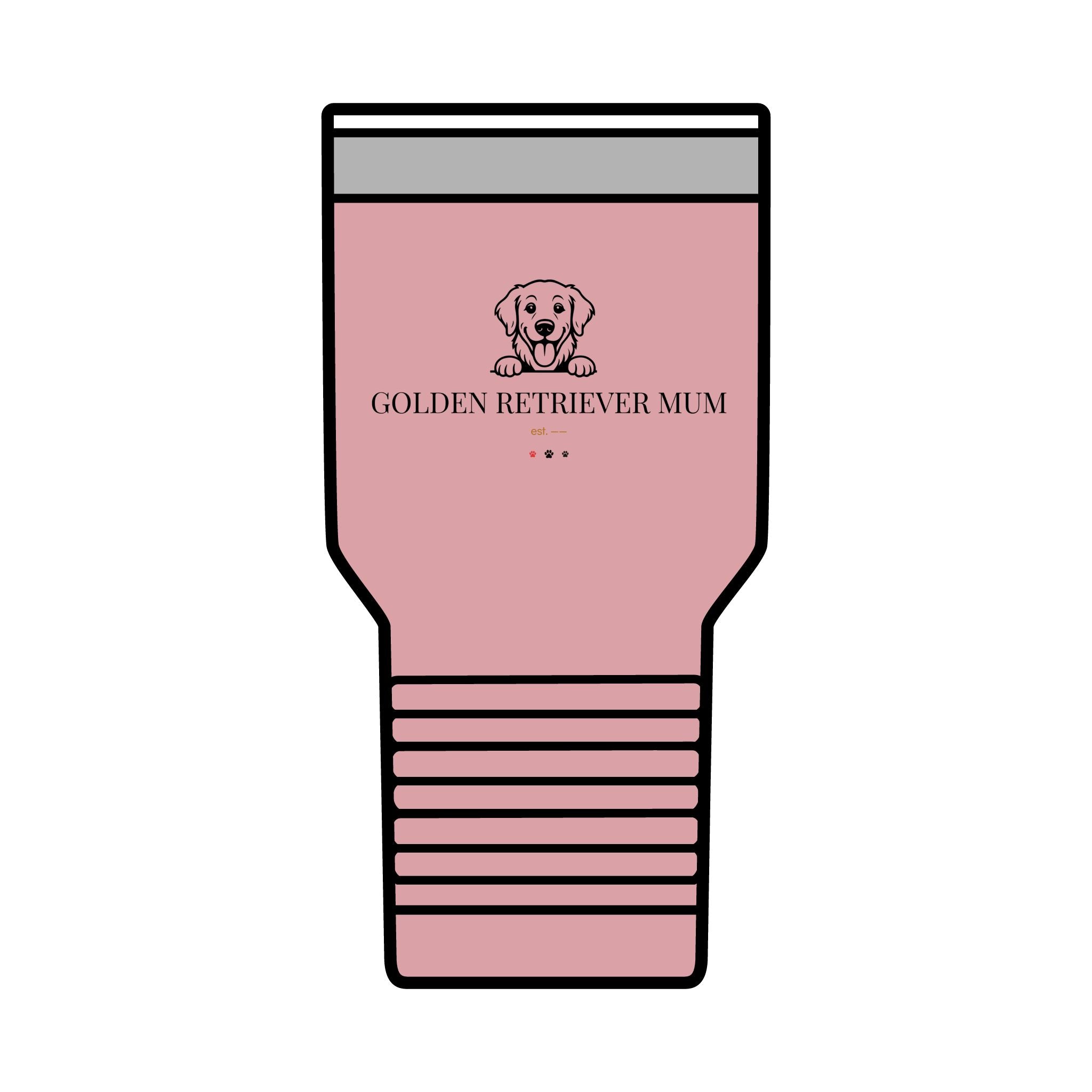 Golden Retriever Mum Tumbler · Insulated 30oz Travel Cup · Golden Retriever Gift
