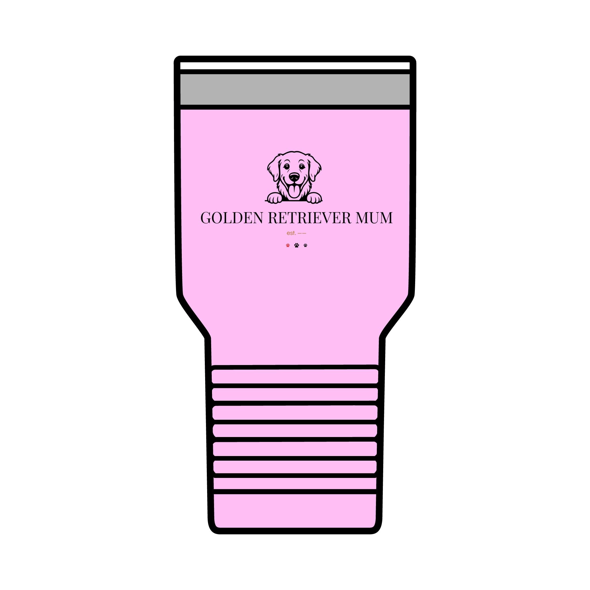 Golden Retriever Mum Tumbler · Insulated 30oz Travel Cup · Golden Retriever Gift