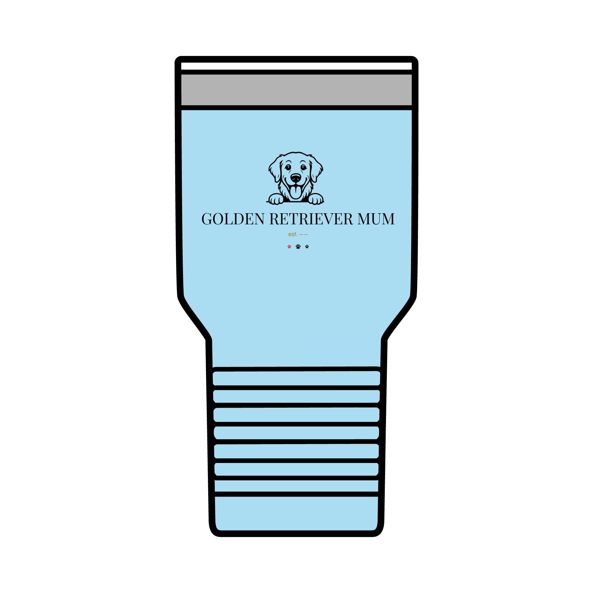 Golden Retriever Mum Tumbler · Insulated 30oz Travel Cup · Golden Retriever Gift