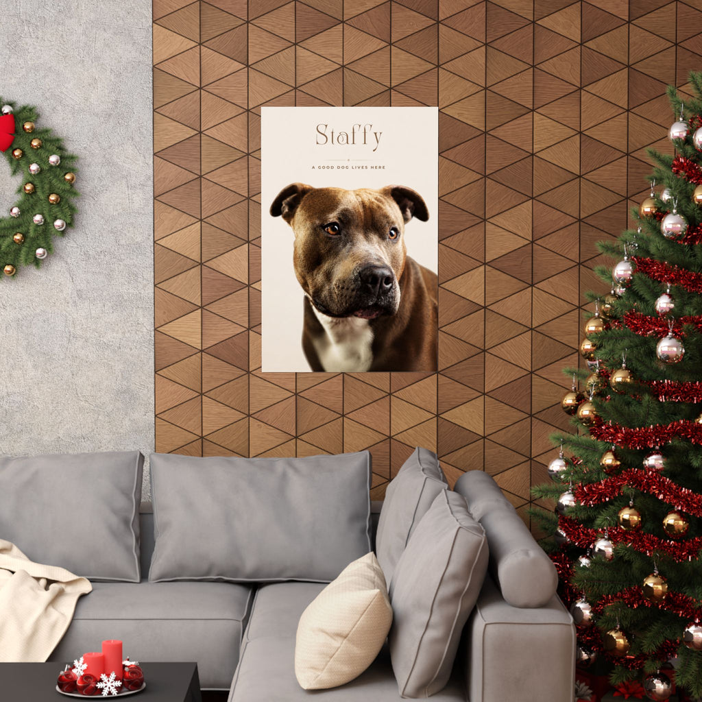 Staffy Print · Dog Breed Wall Art · Staffy Gift · Matte Poster