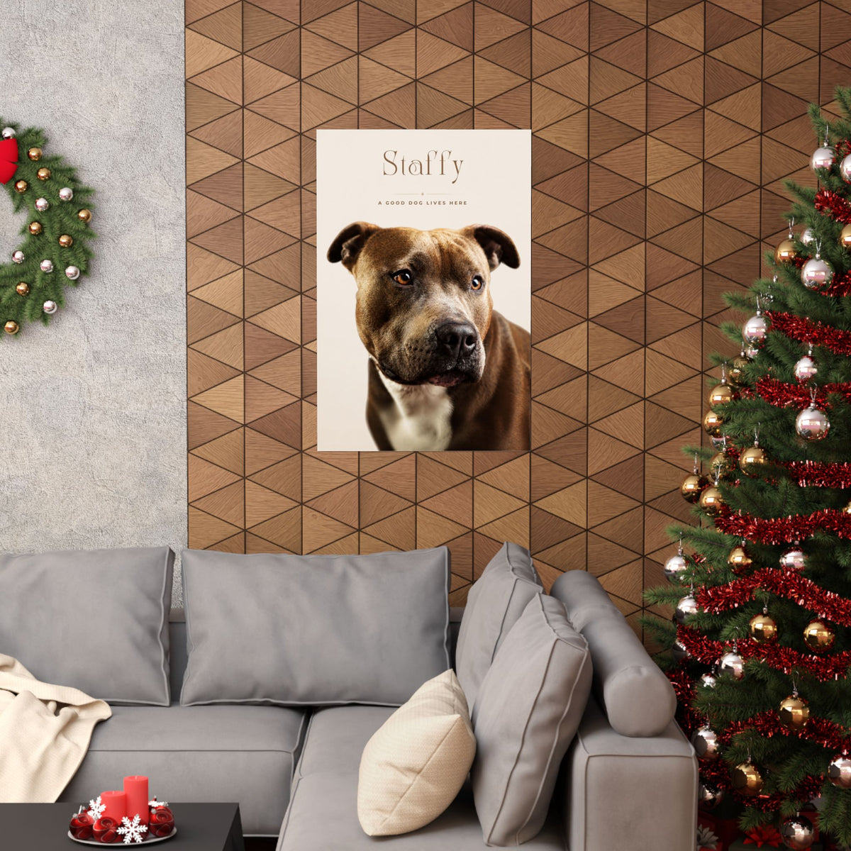 Staffy Print · Dog Breed Wall Art · Staffy Gift · Matte Poster