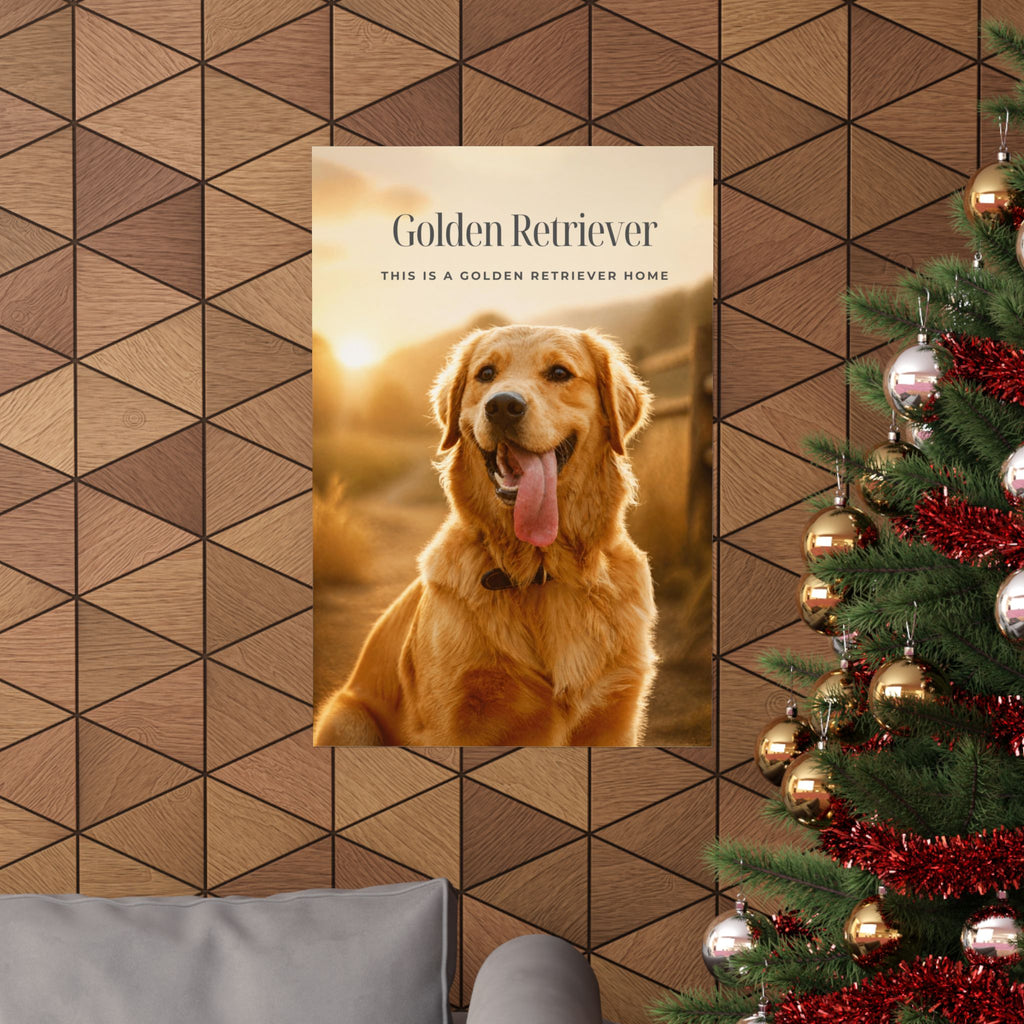 Golden Retriever Print · Dog Breed Wall Art · Golden Retriever Gift · Matte Poster