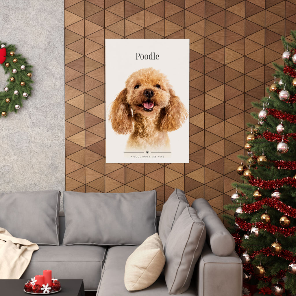 Poodle Print · Dog Breed Wall Art · Poodle Gift · Matte Poster