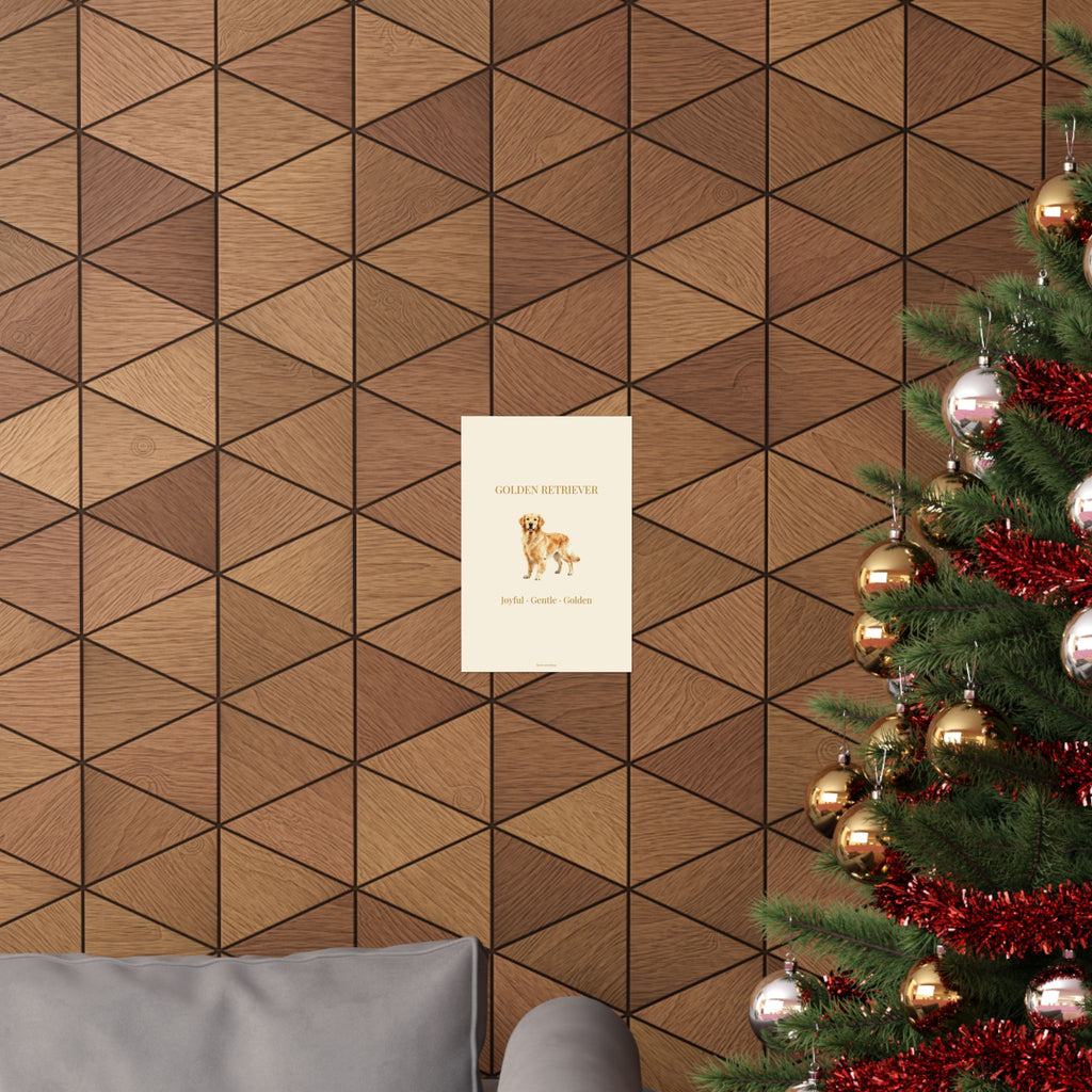 Golden Retriever Print · Dog Breed Wall Art · Golden Retriever Gift · Matte Poster