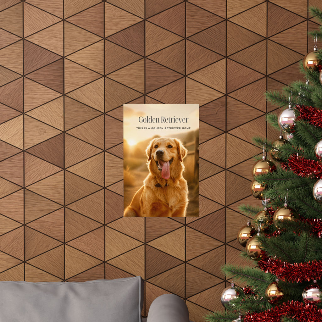 Golden Retriever Print · Dog Breed Wall Art · Golden Retriever Gift · Matte Poster