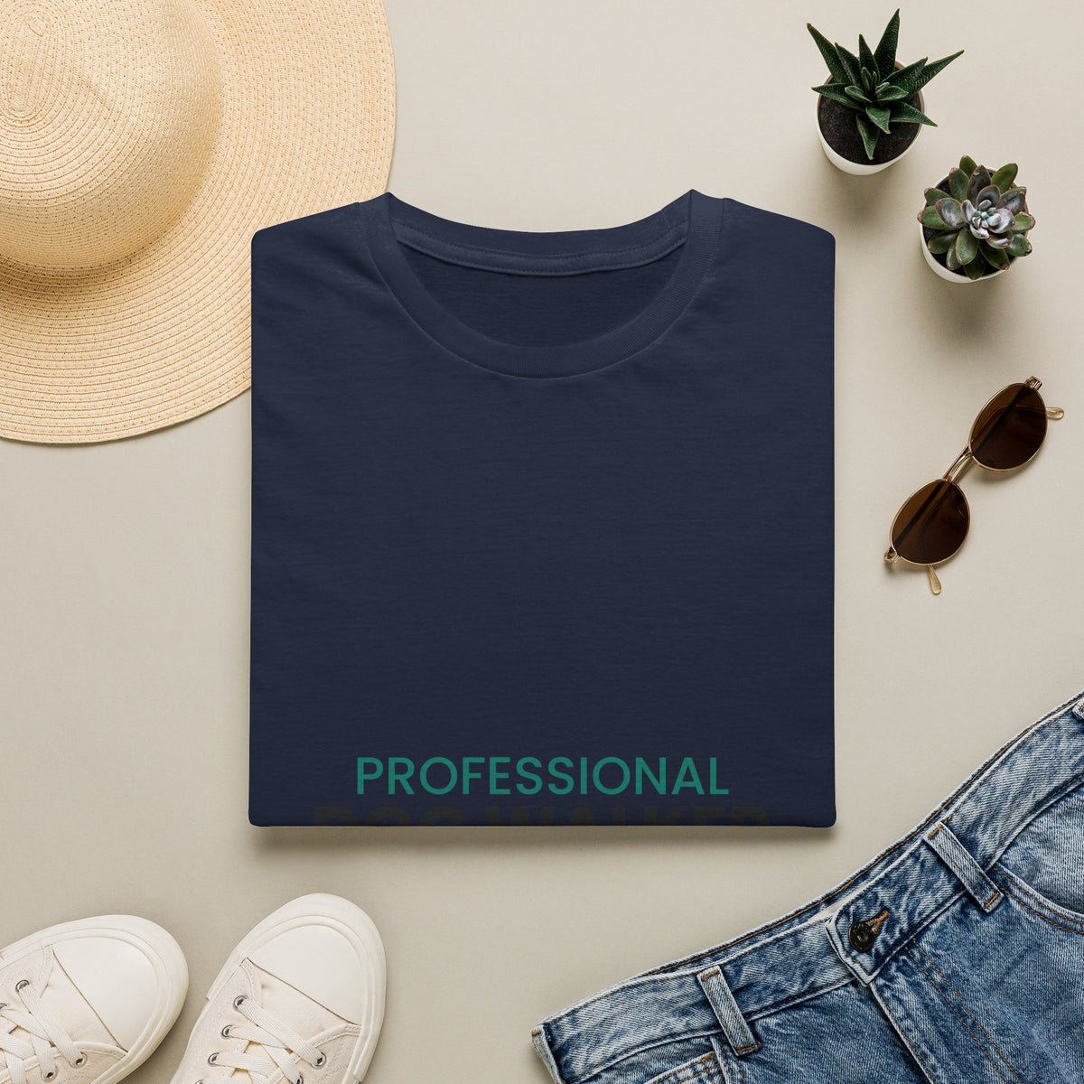Professional Dog Walker T-Shirt · Dog Lover Gift · Minimal Dog Owner Tee