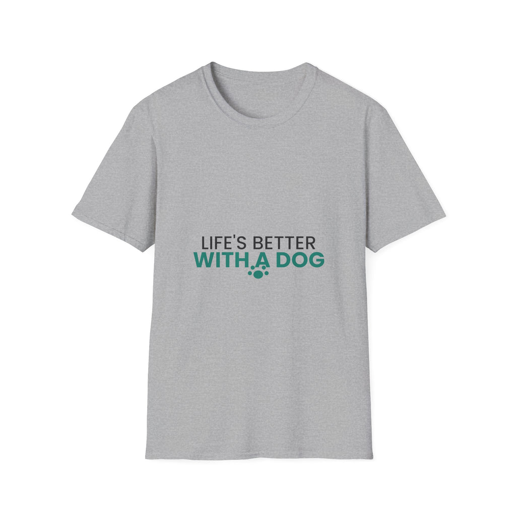 Life's Better With A Dog T-Shirt · Dog Lover Gift · Minimal Dog Owner Tee
