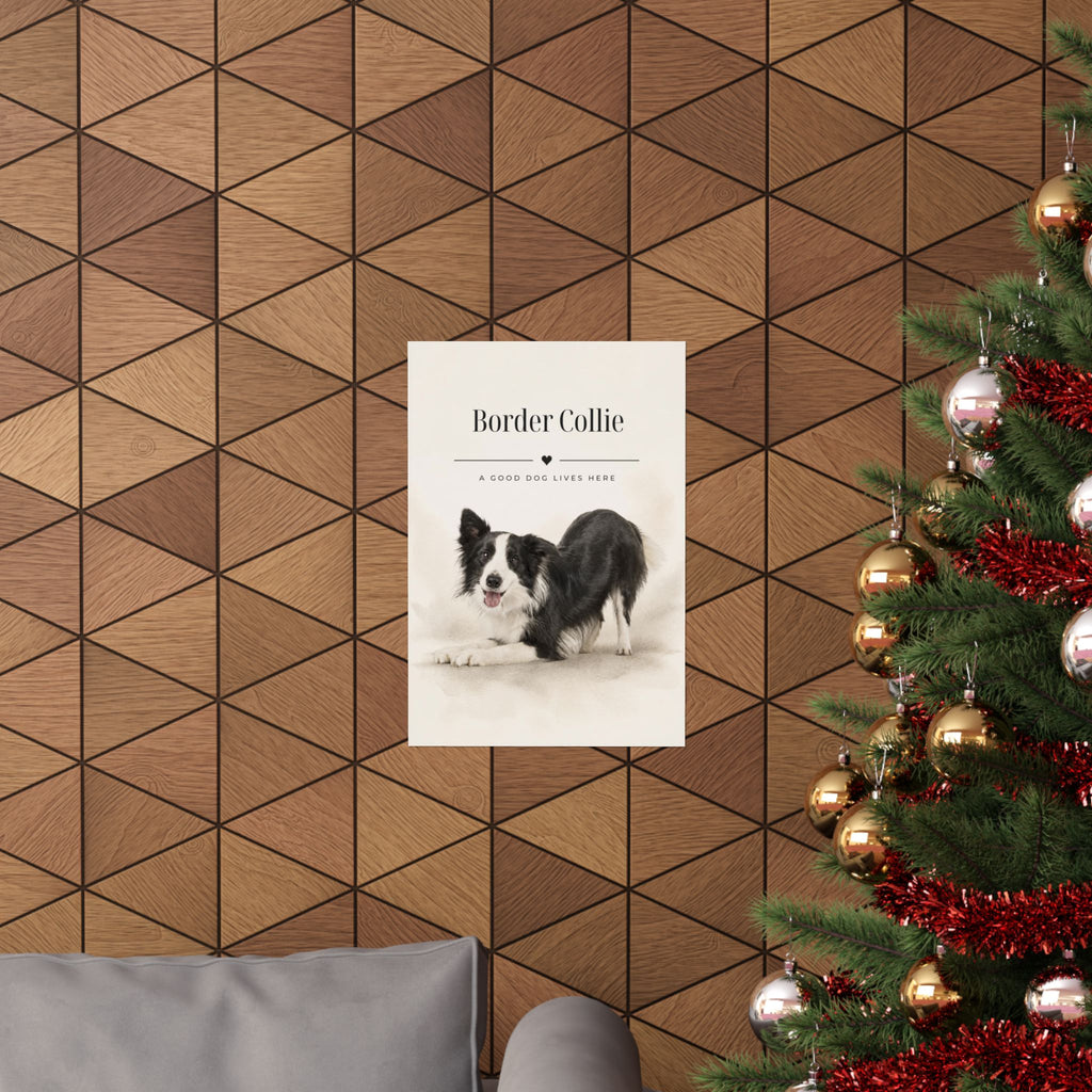 Border Collie Print · Dog Breed Wall Art · Border Collie Gift · Matte Poster