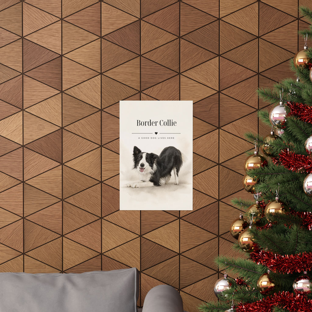 Border Collie Print · Dog Breed Wall Art · Border Collie Gift · Matte Poster
