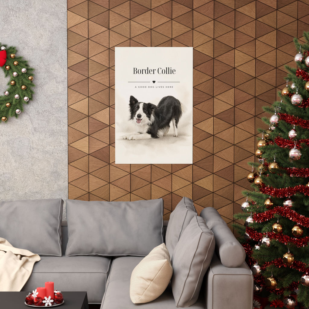 Border Collie Print · Dog Breed Wall Art · Border Collie Gift · Matte Poster