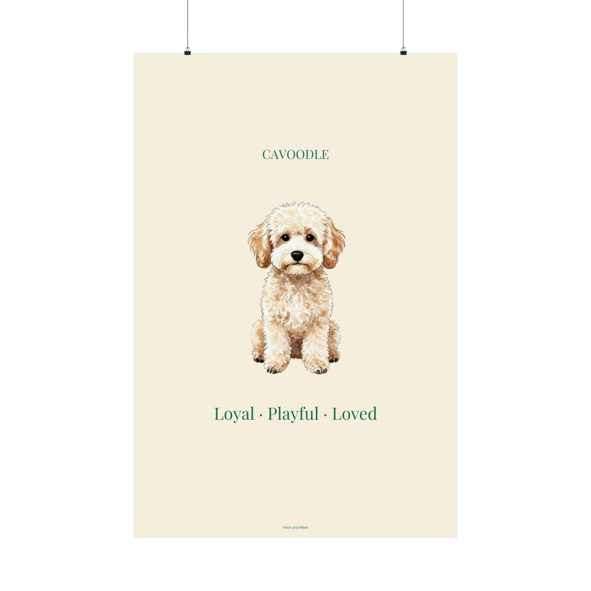 Cavoodle Print · Dog Breed Wall Art · Cavoodle Gift · Matte Poster