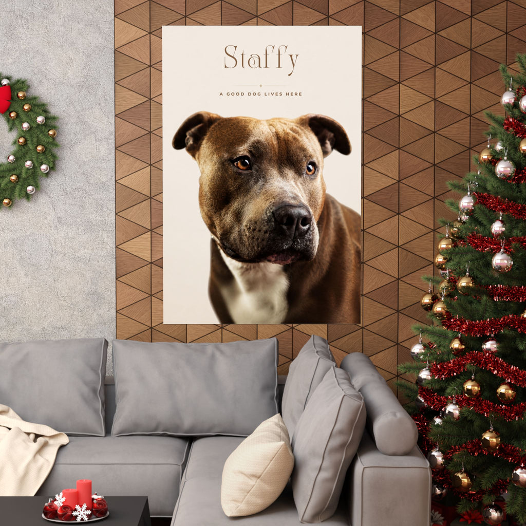 Staffy Print · Dog Breed Wall Art · Staffy Gift · Matte Poster