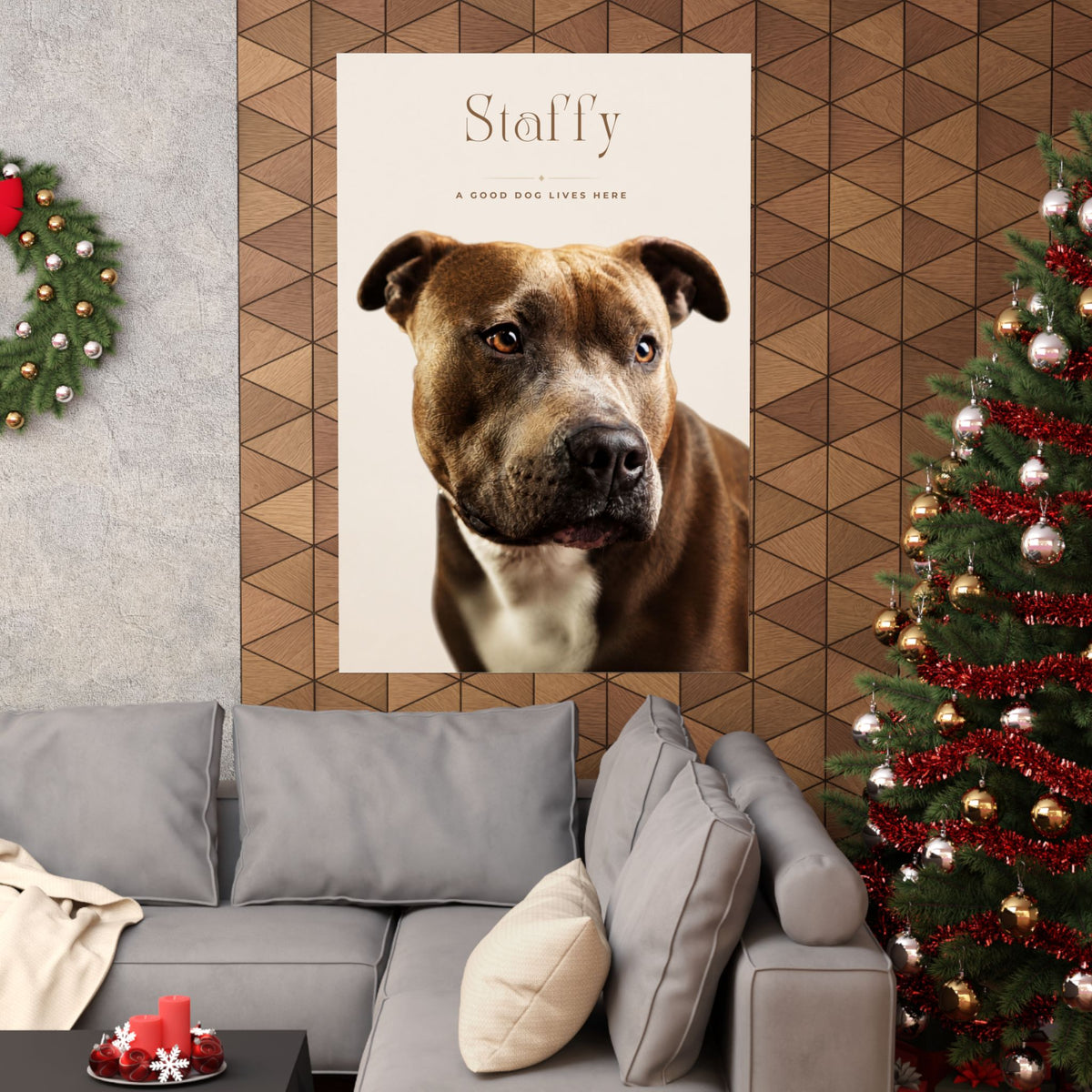 Staffy Print · Dog Breed Wall Art · Staffy Gift · Matte Poster