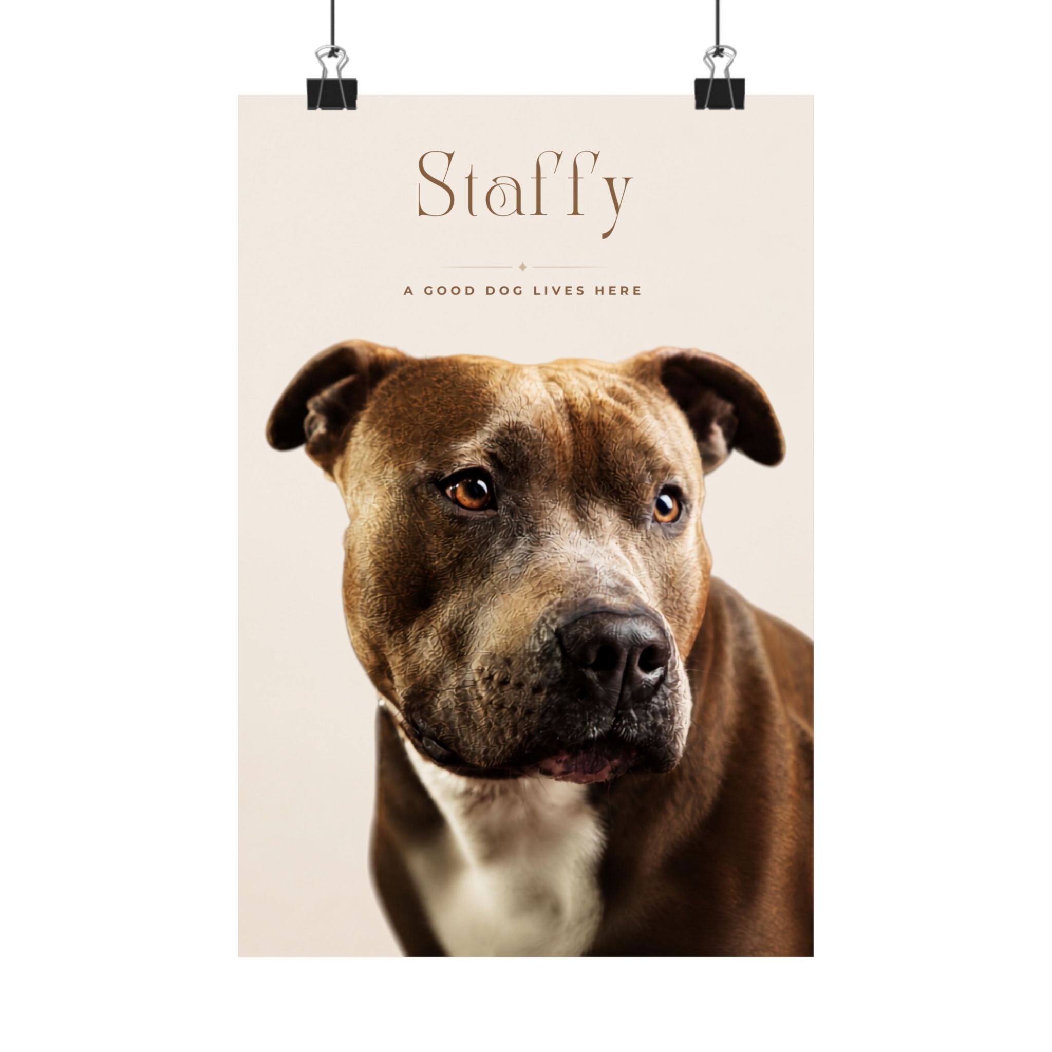 Staffy Print · Dog Breed Wall Art · Staffy Gift · Matte Poster