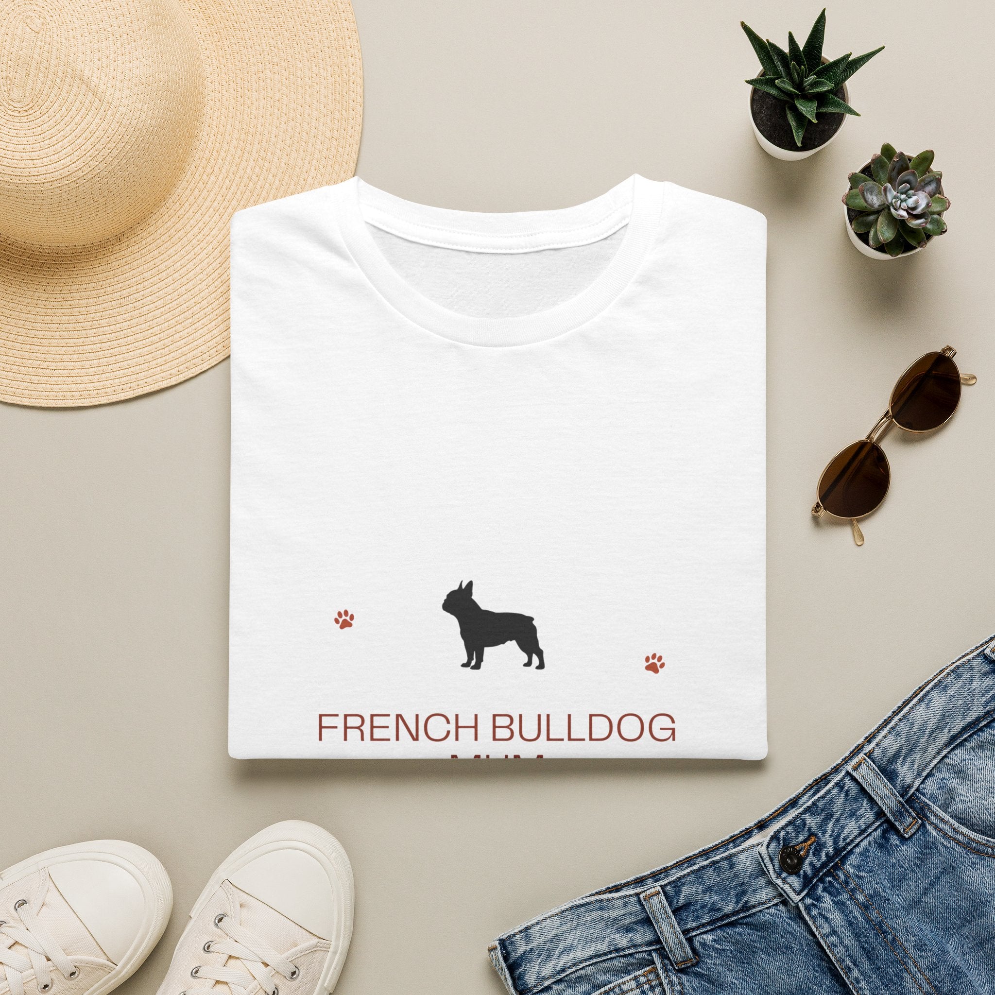 French Bulldog Mum T-Shirt · Frenchie Gift for Women · Dog Mum Tee