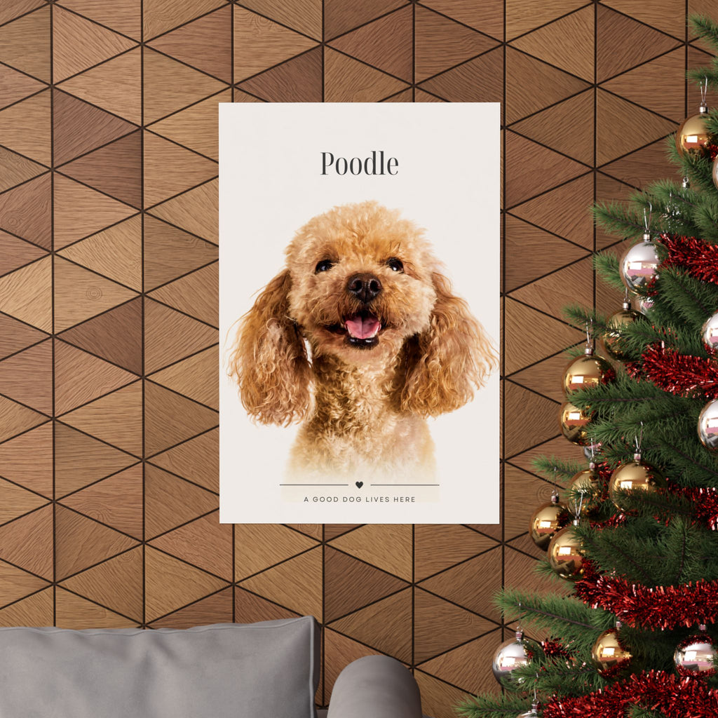 Poodle Print · Dog Breed Wall Art · Poodle Gift · Matte Poster