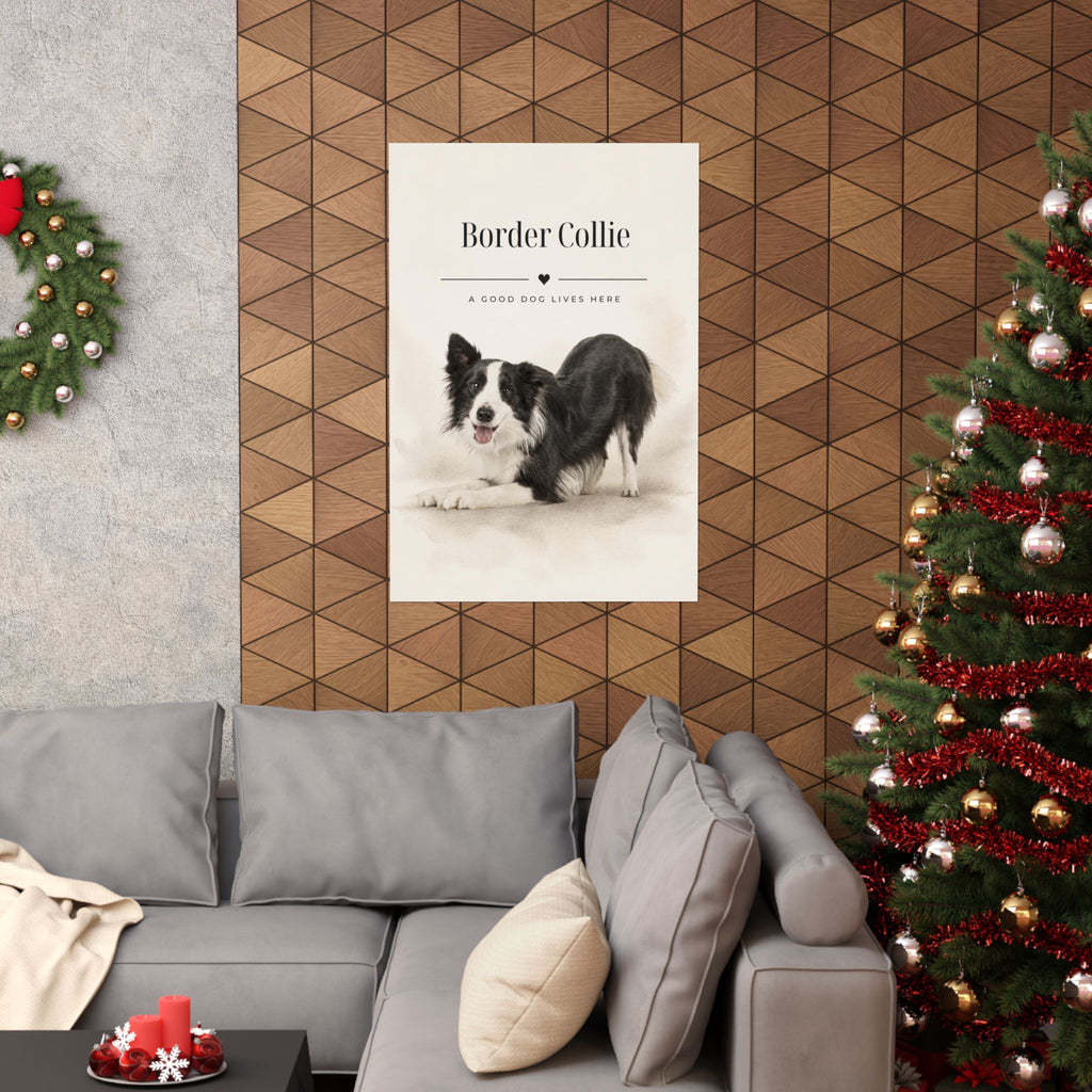 Border Collie Print · Dog Breed Wall Art · Border Collie Gift · Matte Poster