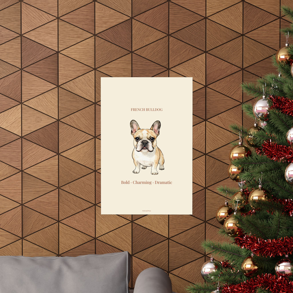 French Bulldog Print · Dog Breed Wall Art · Frenchie Gift · Matte Poster