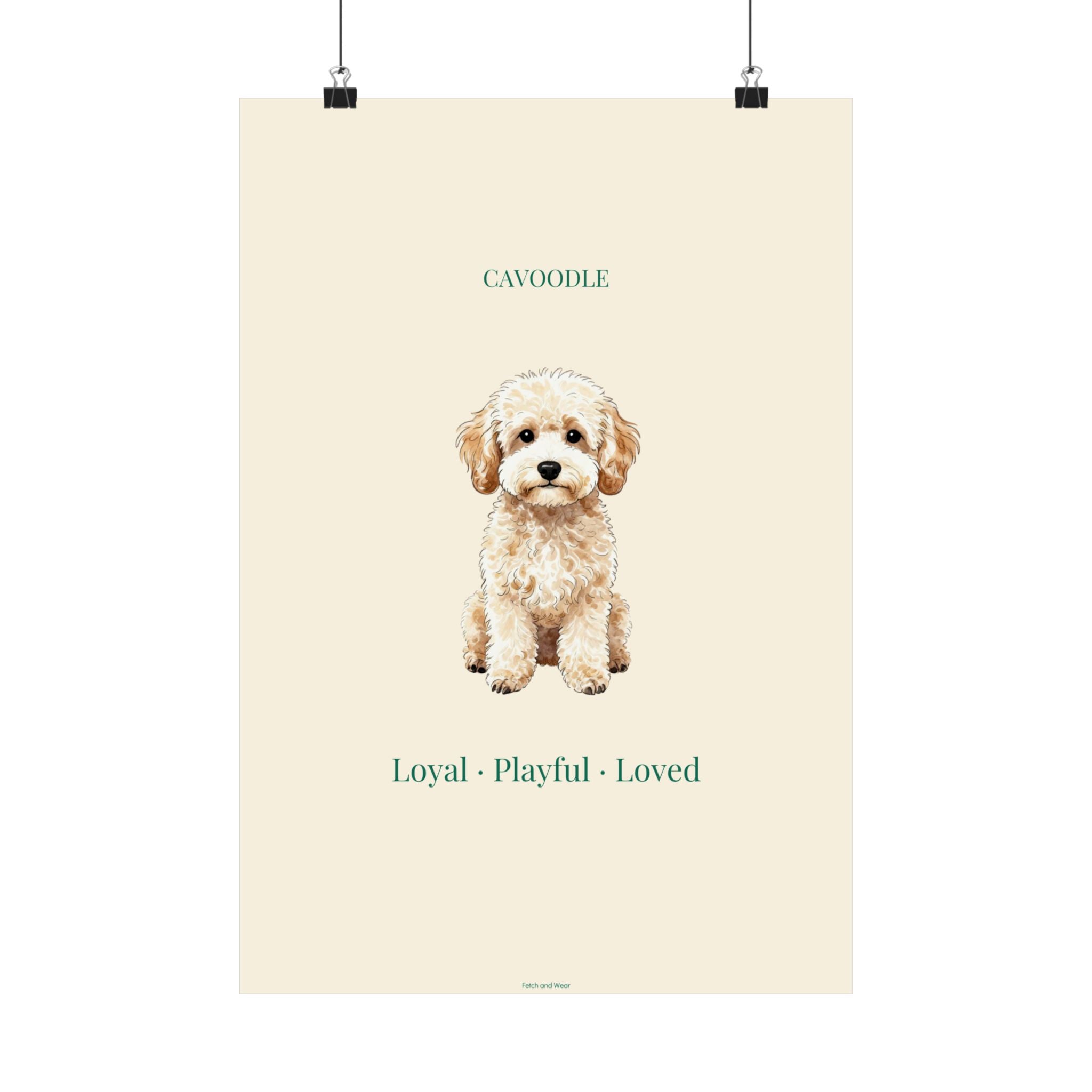 Cavoodle Print · Dog Breed Wall Art · Cavoodle Gift · Matte Poster