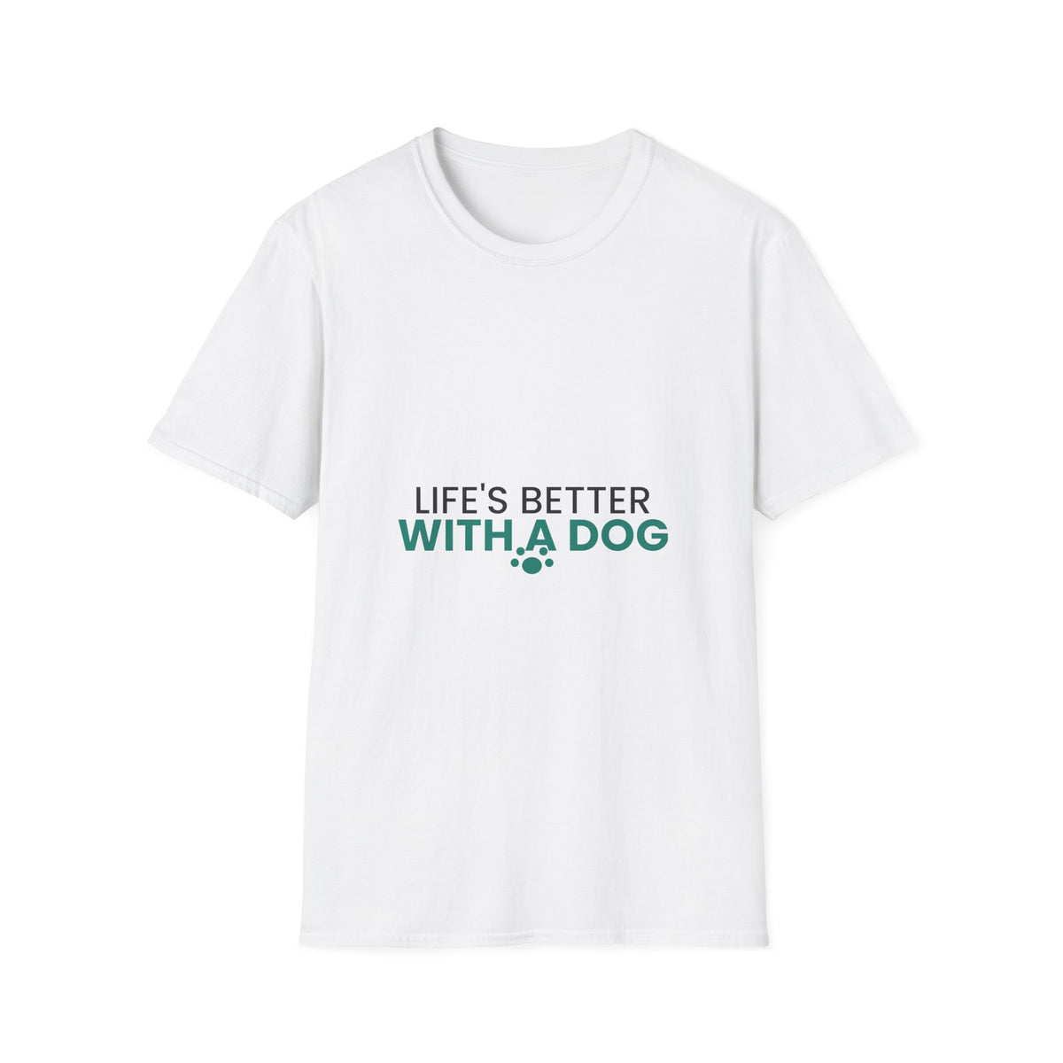 Life's Better With A Dog T-Shirt · Dog Lover Gift · Minimal Dog Owner Tee