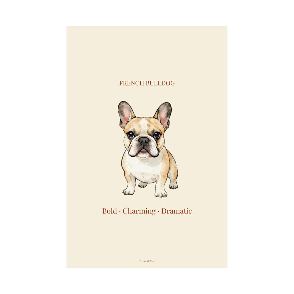 French Bulldog Print · Dog Breed Wall Art · Frenchie Gift · Matte Poster