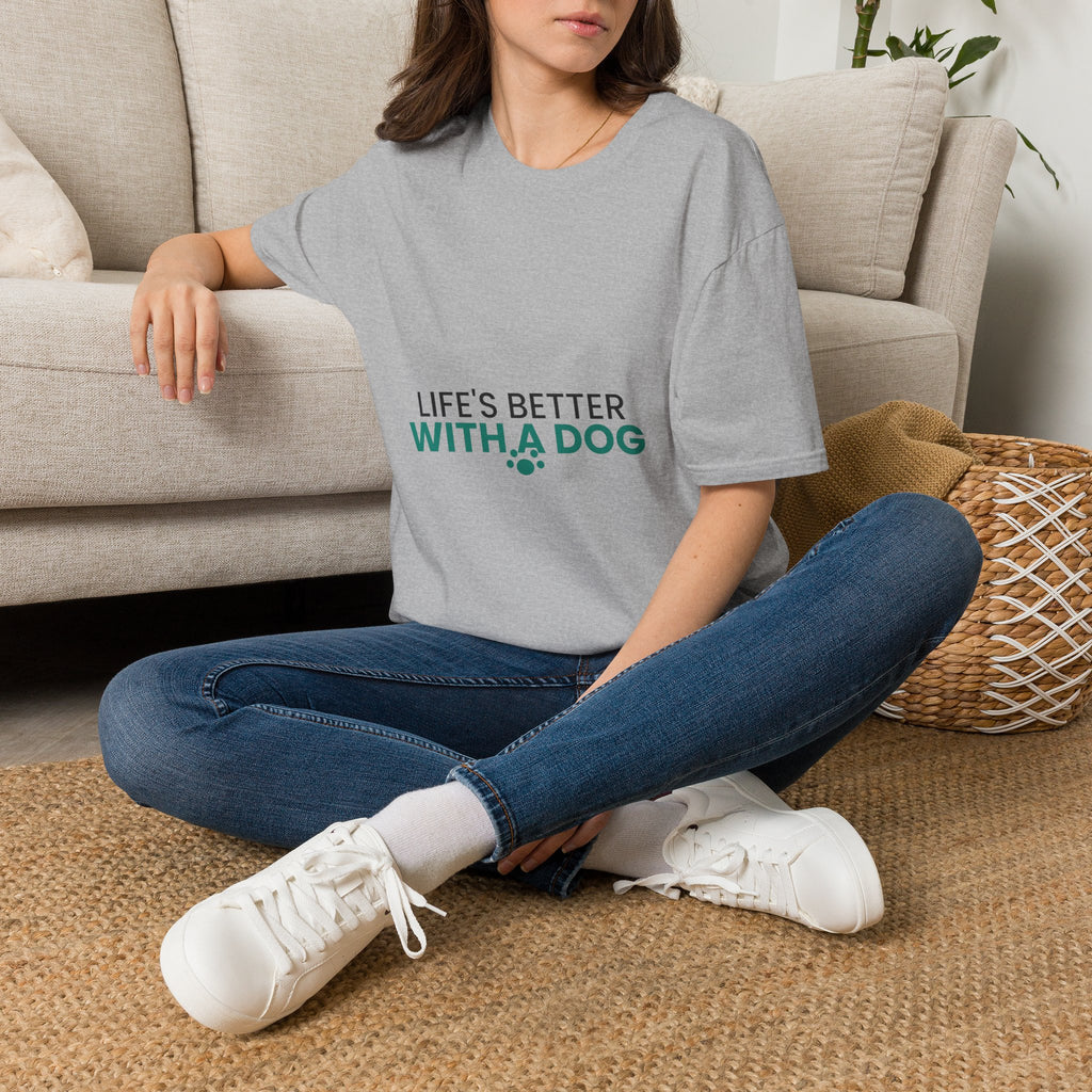Life's Better With A Dog T-Shirt · Dog Lover Gift · Minimal Dog Owner Tee
