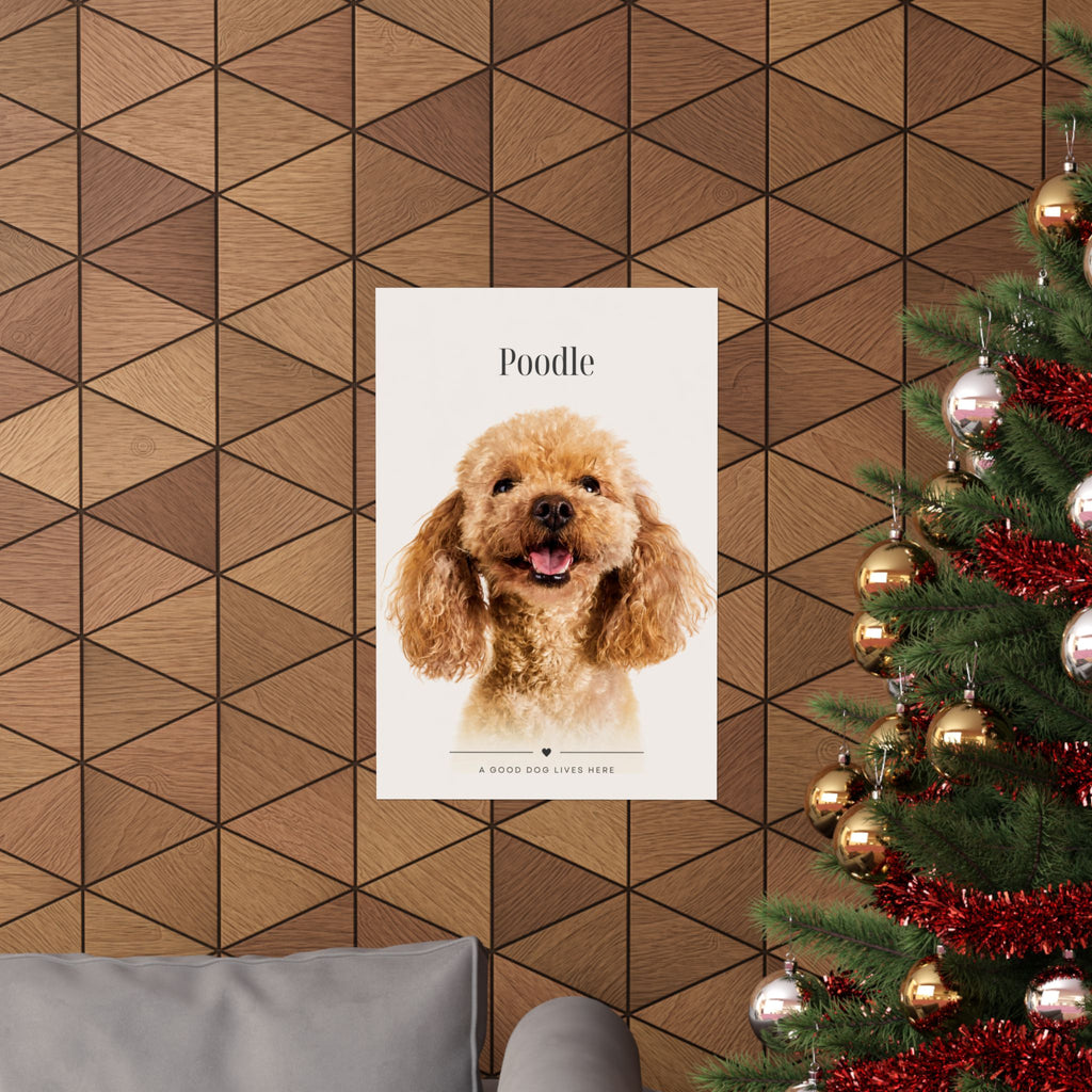 Poodle Print · Dog Breed Wall Art · Poodle Gift · Matte Poster