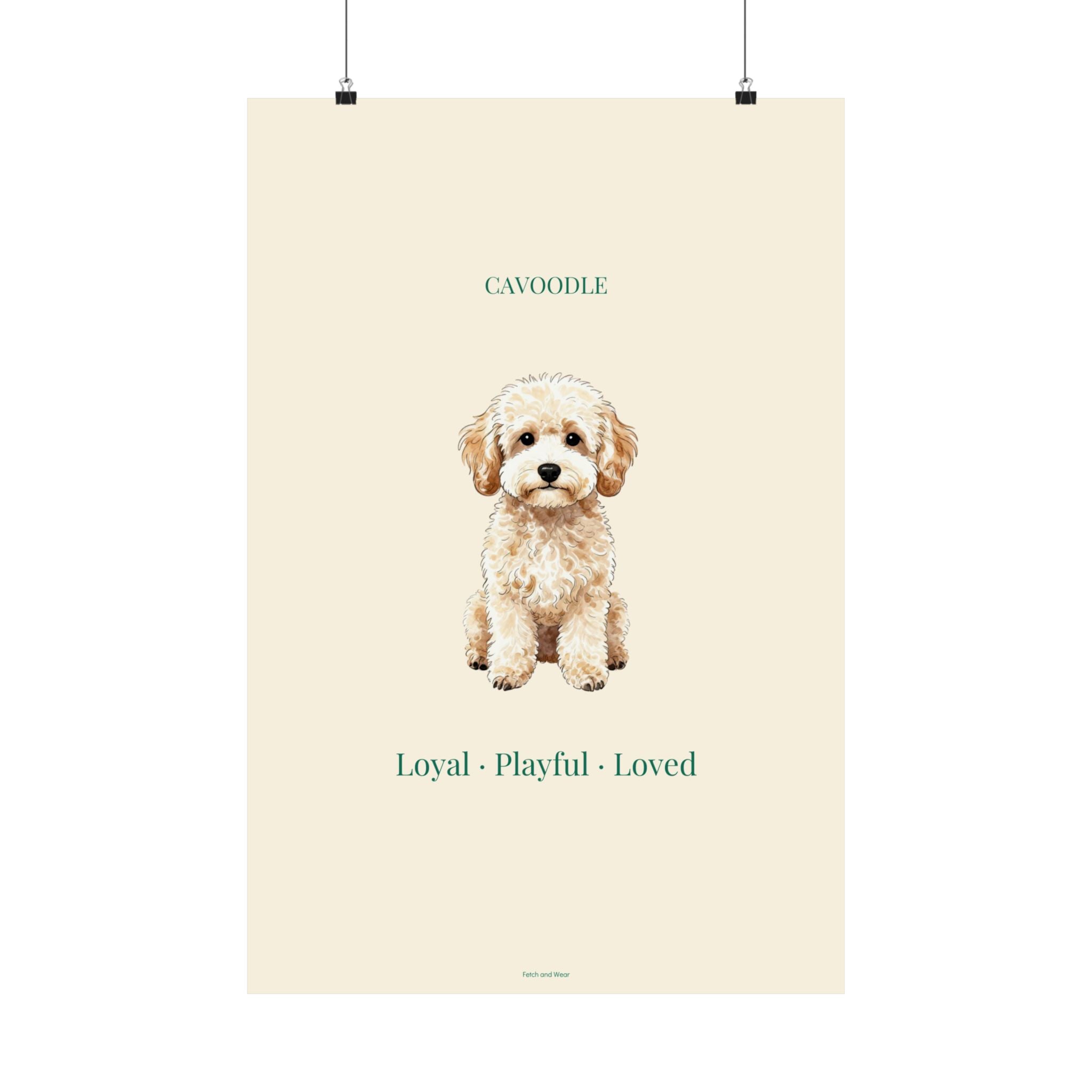 Cavoodle Print · Dog Breed Wall Art · Cavoodle Gift · Matte Poster