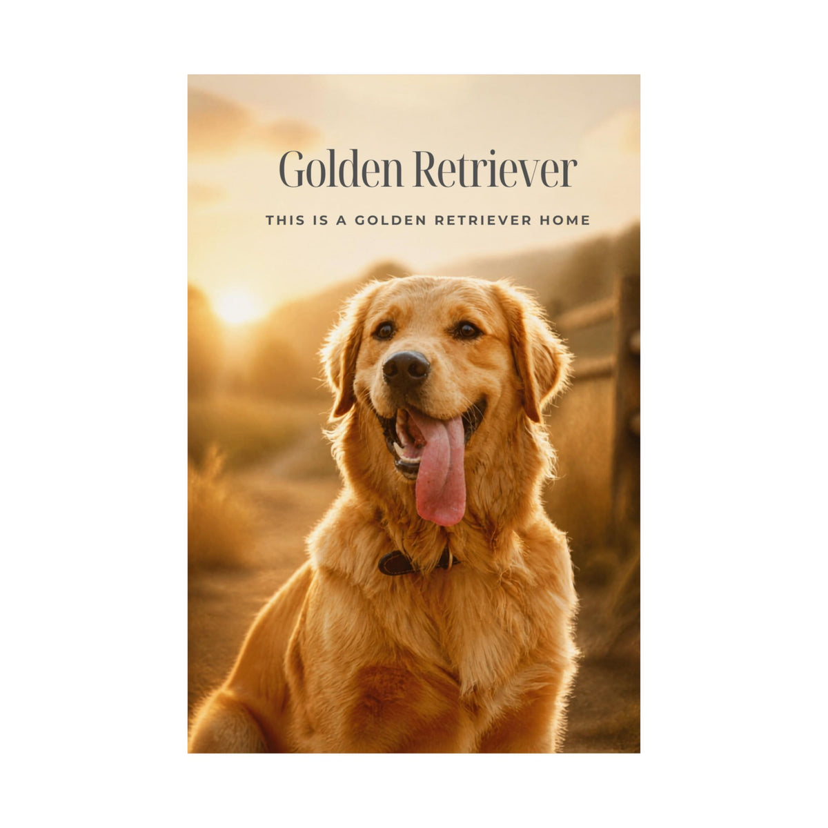 Golden Retriever Print · Dog Breed Wall Art · Golden Retriever Gift · Matte Poster