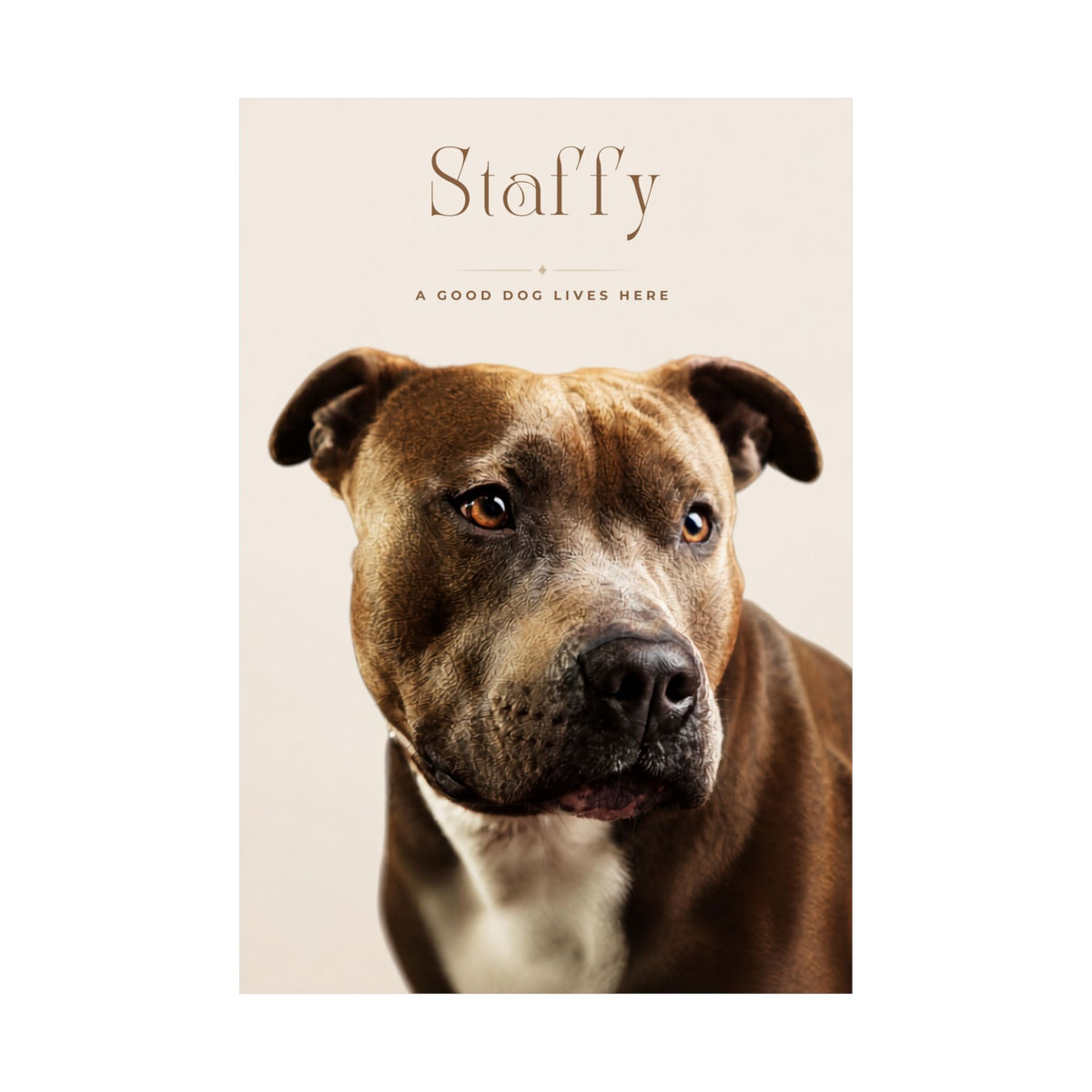 Staffy Print · Dog Breed Wall Art · Staffy Gift · Matte Poster