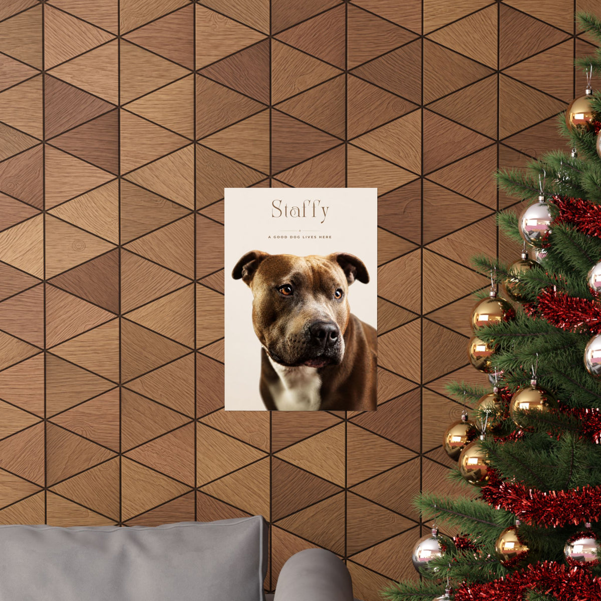 Staffy Print · Dog Breed Wall Art · Staffy Gift · Matte Poster