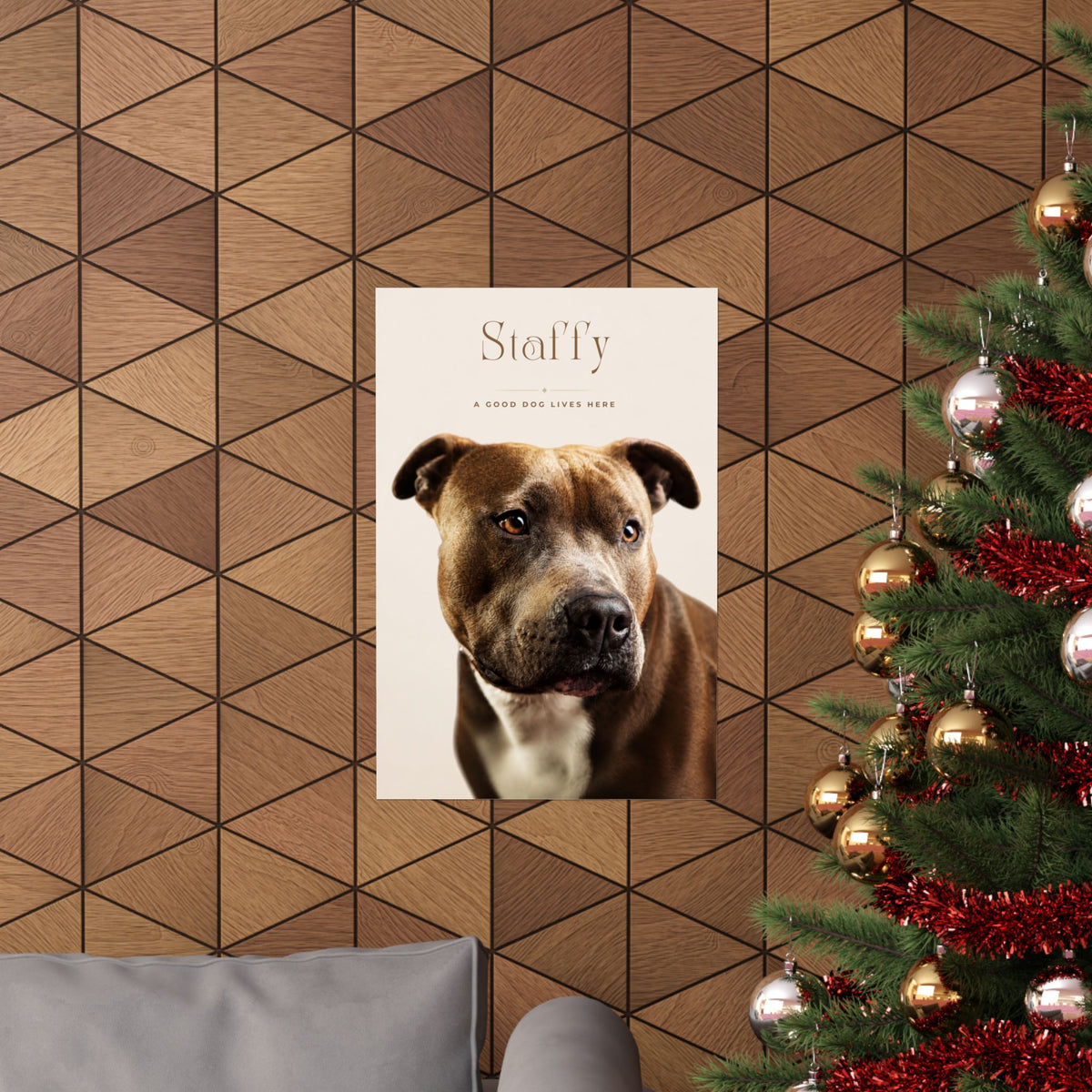 Staffy Print · Dog Breed Wall Art · Staffy Gift · Matte Poster