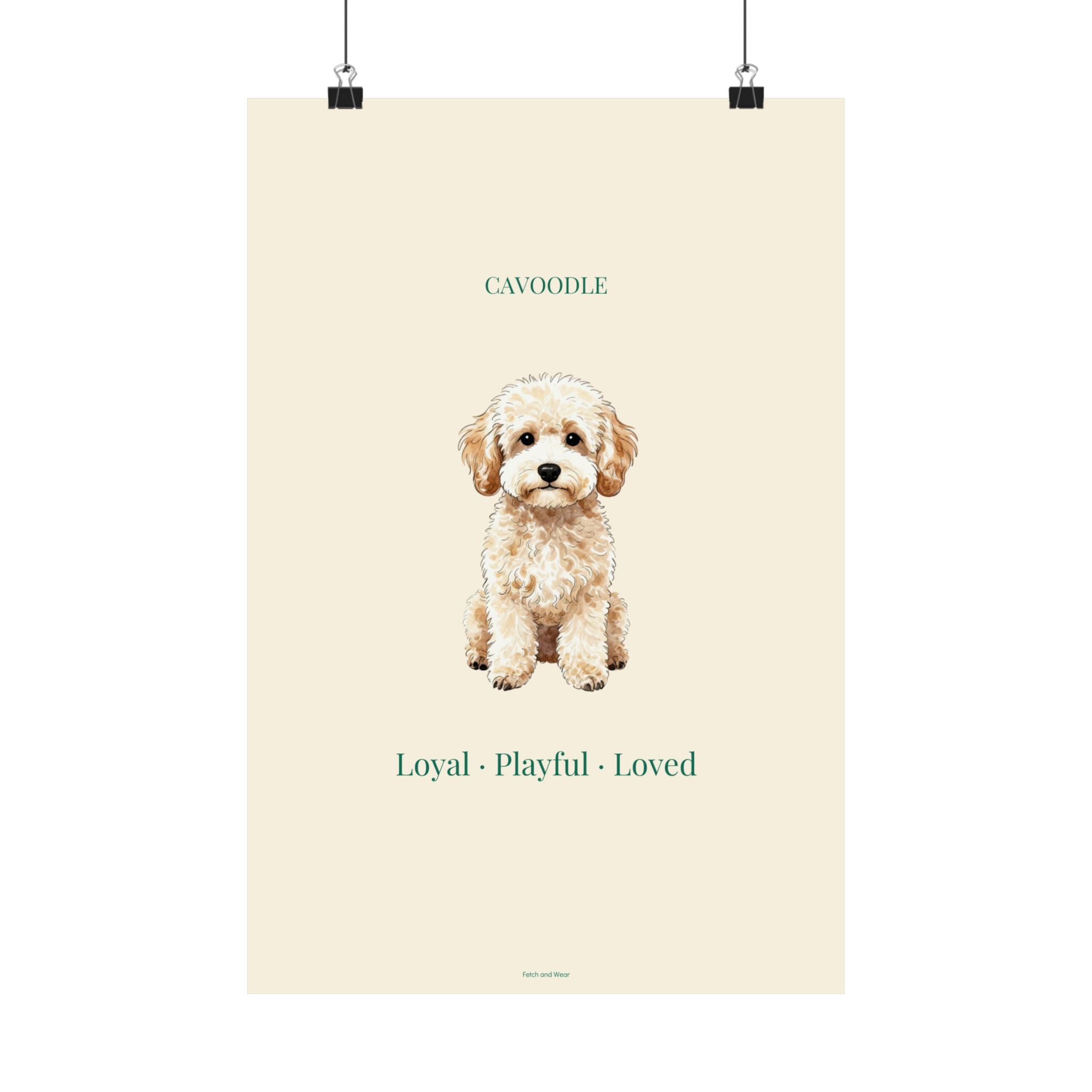 Cavoodle Print · Dog Breed Wall Art · Cavoodle Gift · Matte Poster