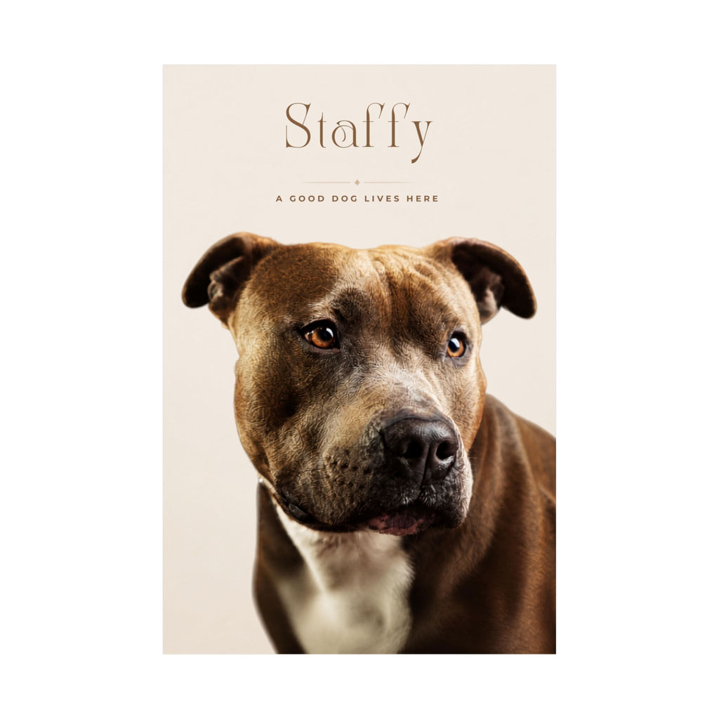 Staffy Print · Dog Breed Wall Art · Staffy Gift · Matte Poster