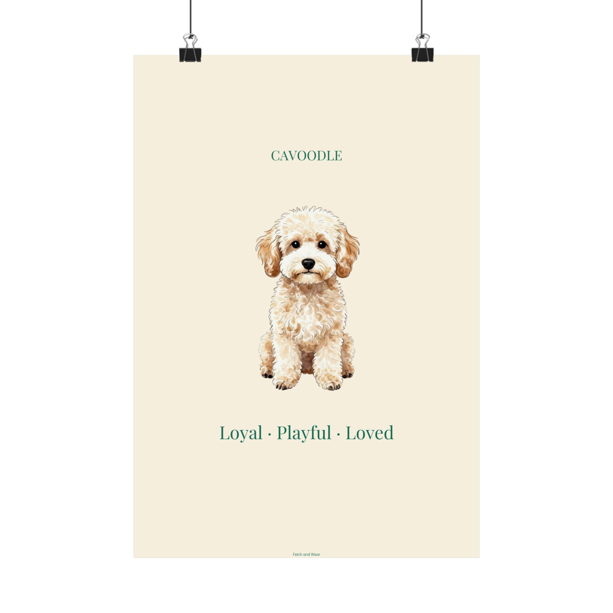 Cavoodle Print · Dog Breed Wall Art · Cavoodle Gift · Matte Poster