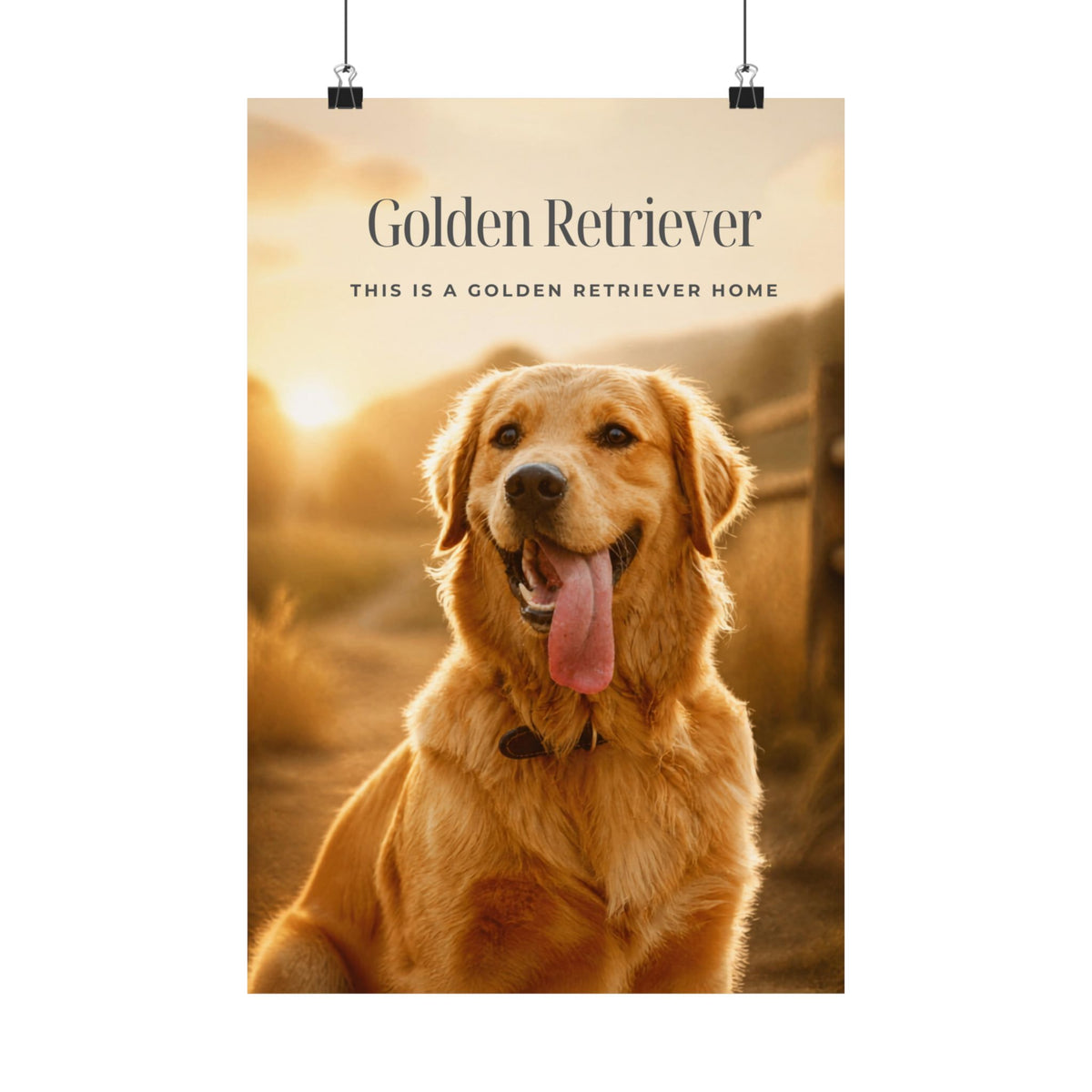 Golden Retriever Print · Dog Breed Wall Art · Golden Retriever Gift · Matte Poster