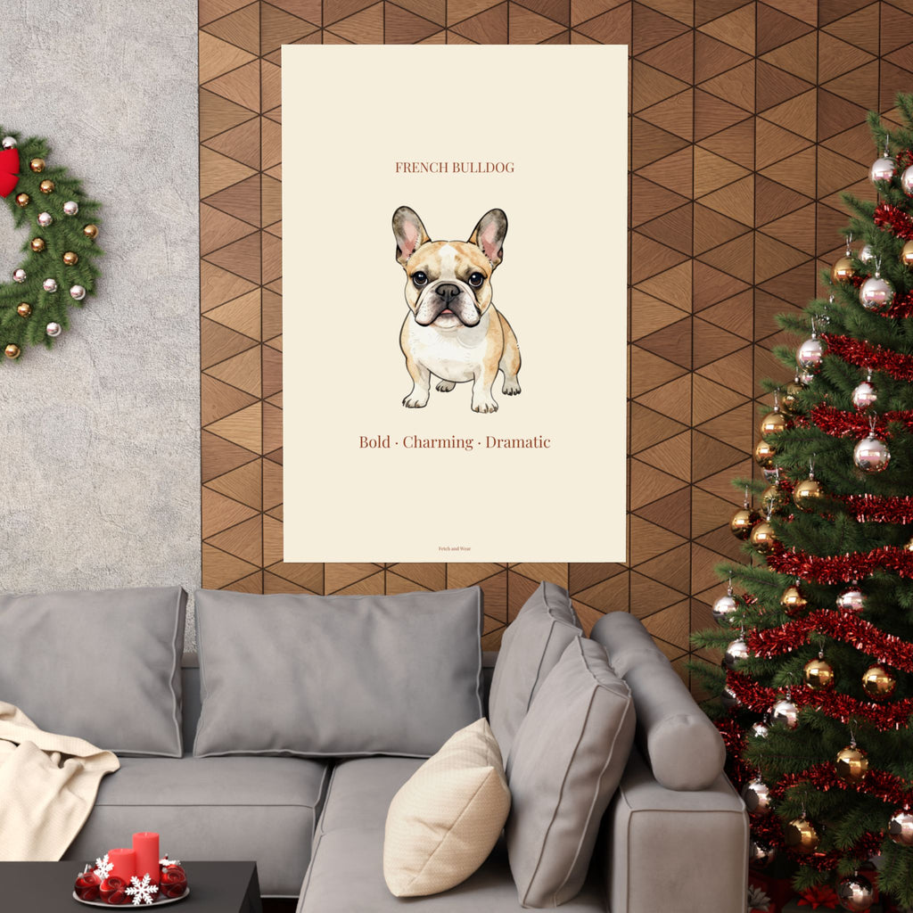 French Bulldog Print · Dog Breed Wall Art · Frenchie Gift · Matte Poster