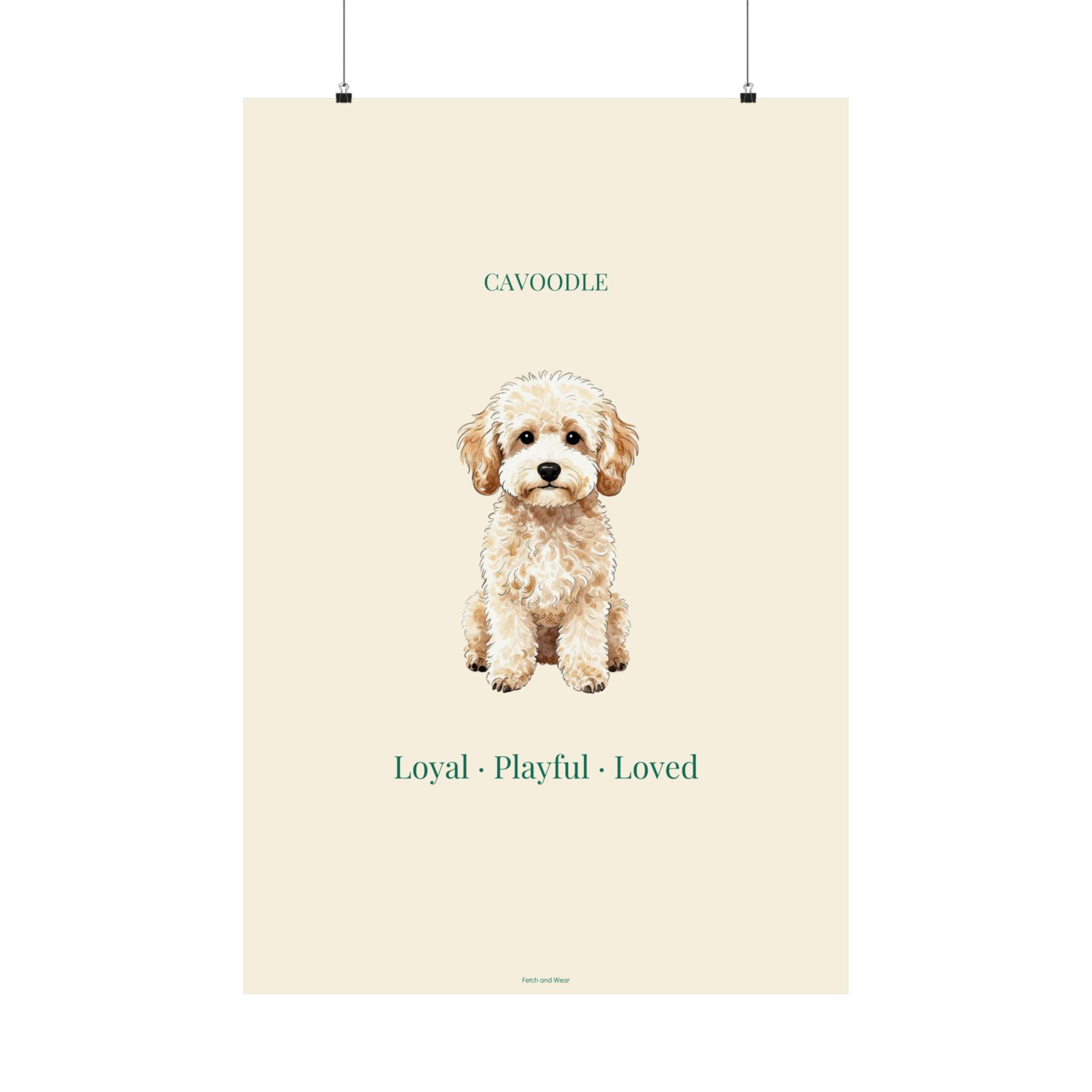 Cavoodle Print · Dog Breed Wall Art · Cavoodle Gift · Matte Poster