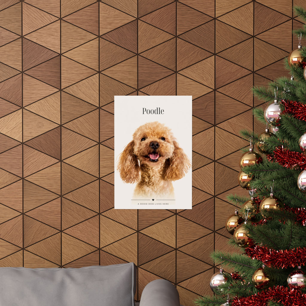 Poodle Print · Dog Breed Wall Art · Poodle Gift · Matte Poster
